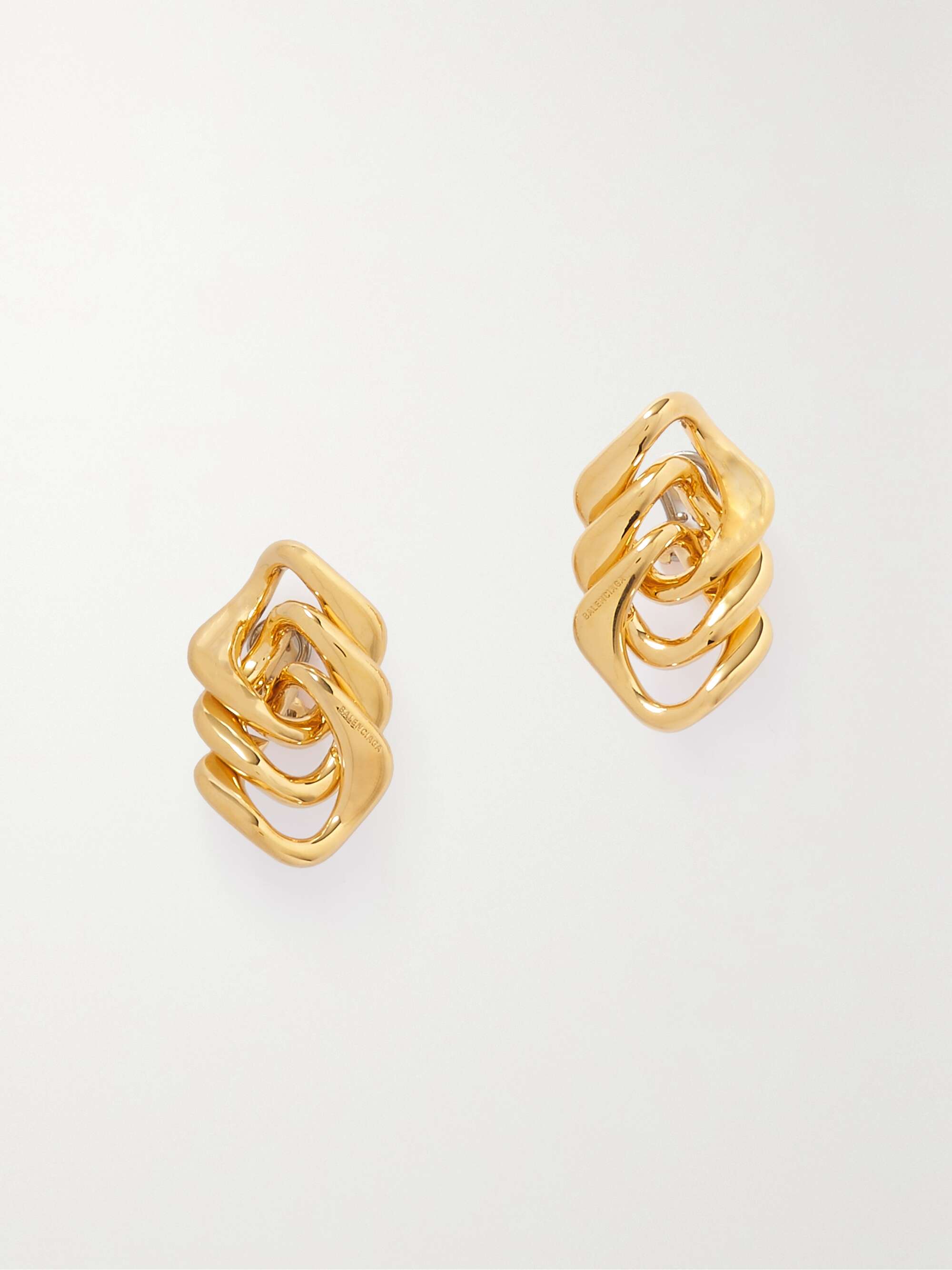 BALENCIAGA Goldtone chain earrings NETAPORTER