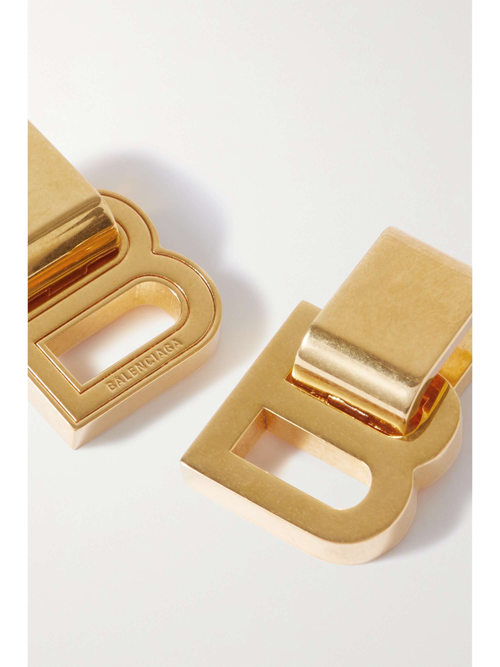 BALENCIAGA Hourglass gold-tone earrings
