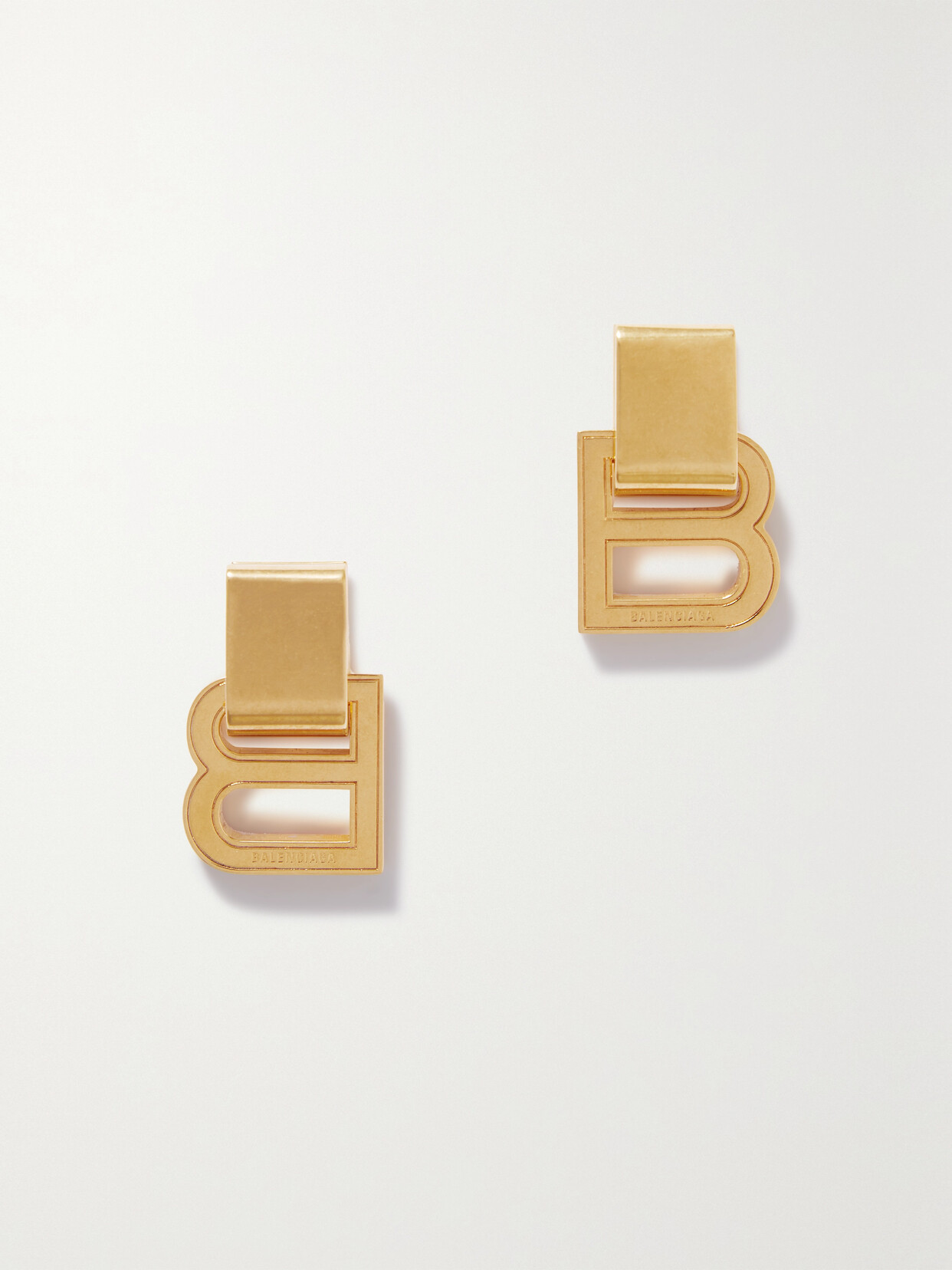 Balenciaga Hourglass Gold-tone Earrings