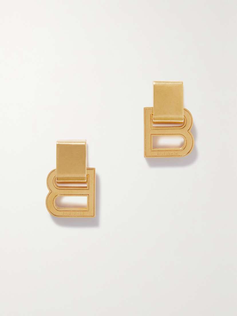 Balenciaga Hourglass Gold-tone Earrings