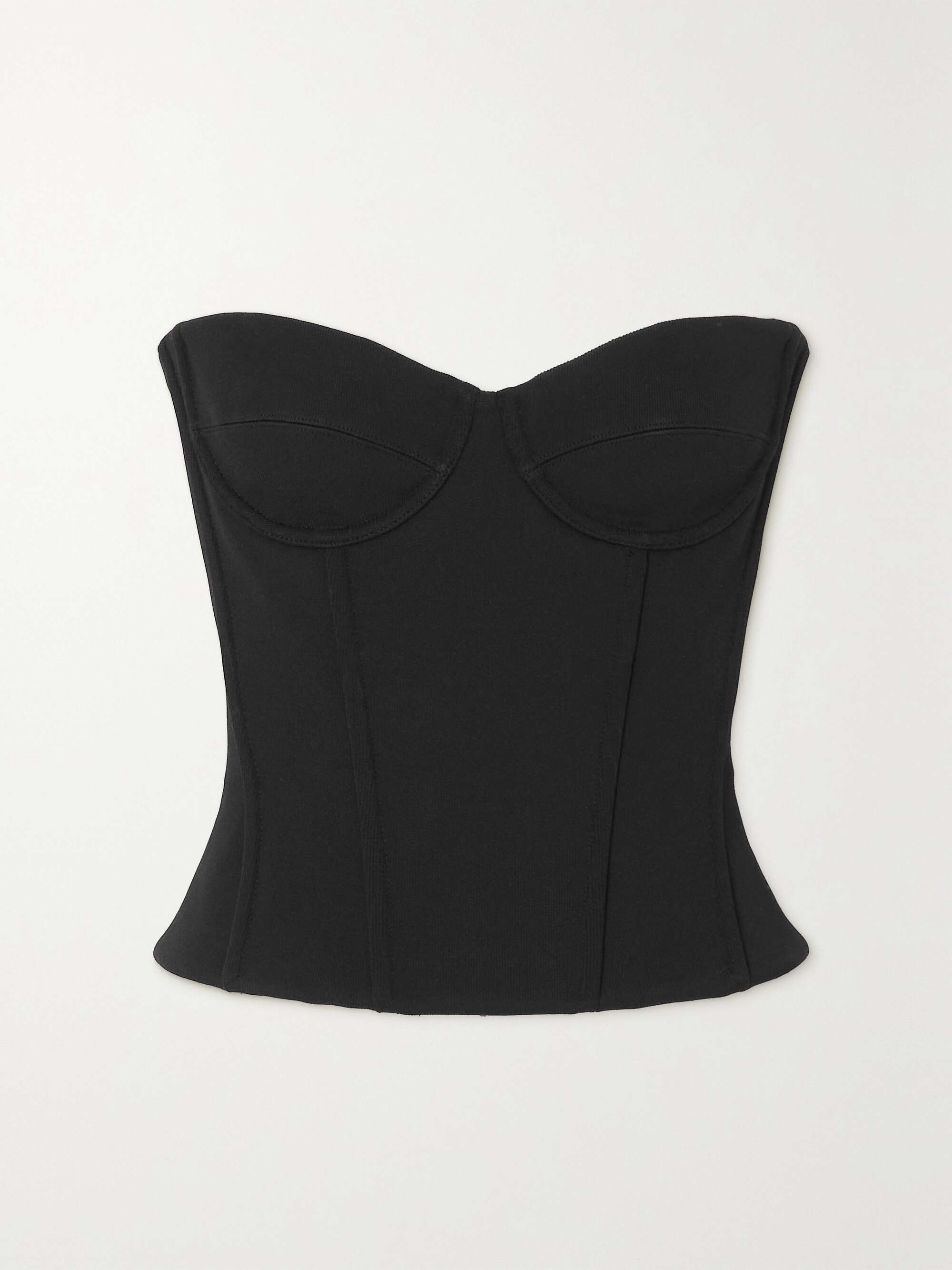 BALENCIAGA Strapless stretch-jersey bustier top | NET-A-PORTER