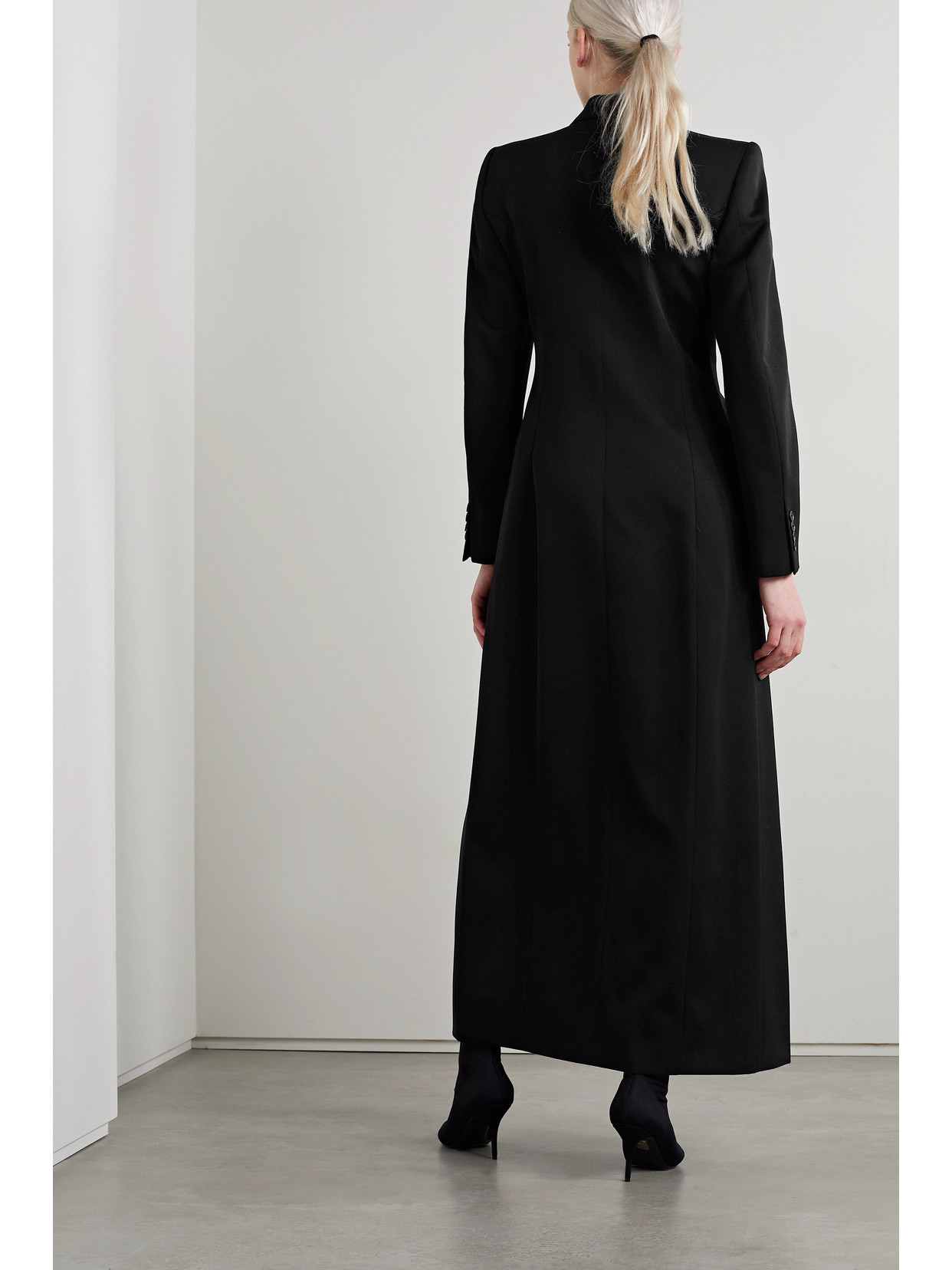 Hourglass Double-Breasted Wool-Twill Coat