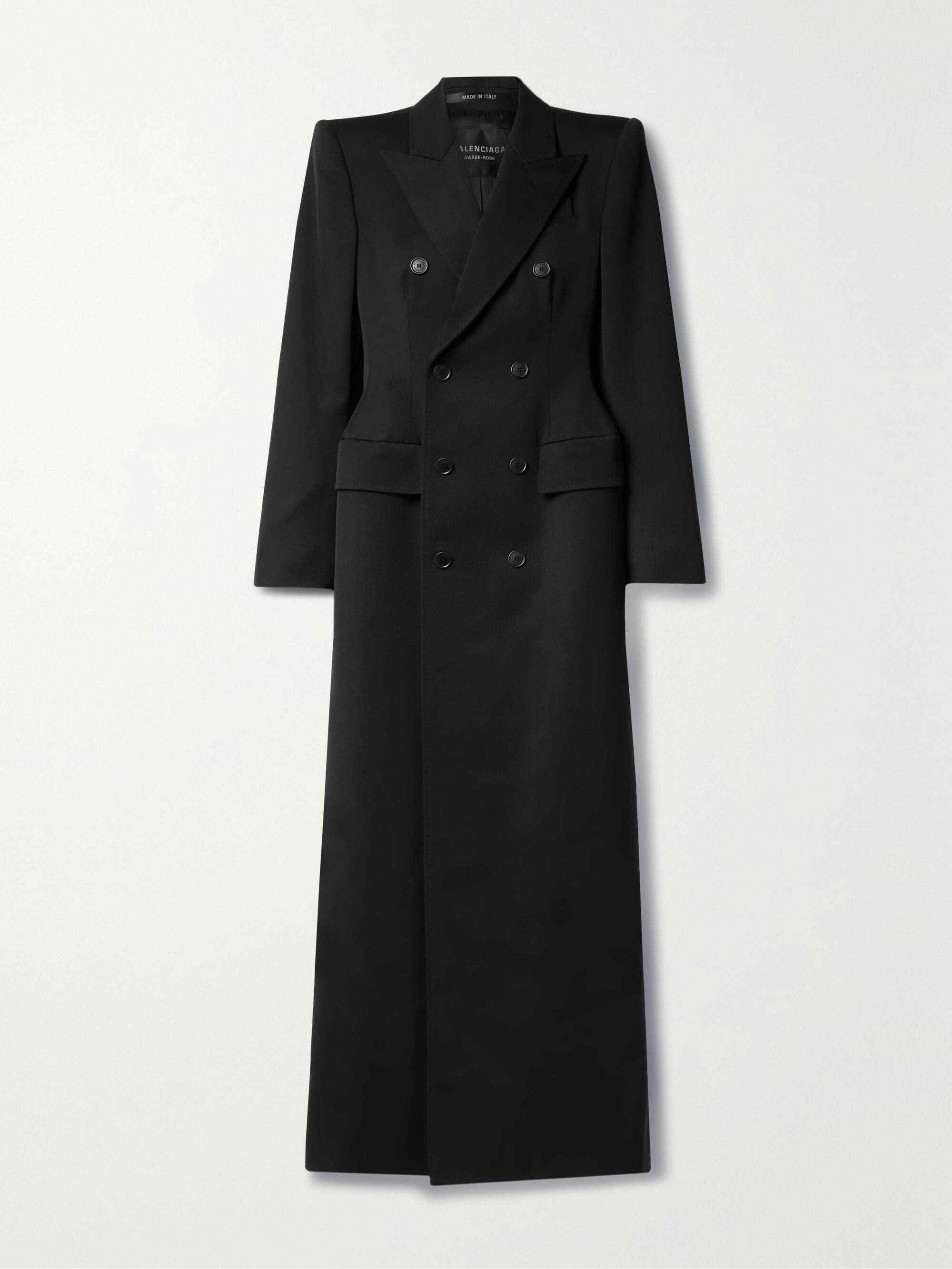 Balenciaga Hourglass double-breasted wool-twill coat thumbnail