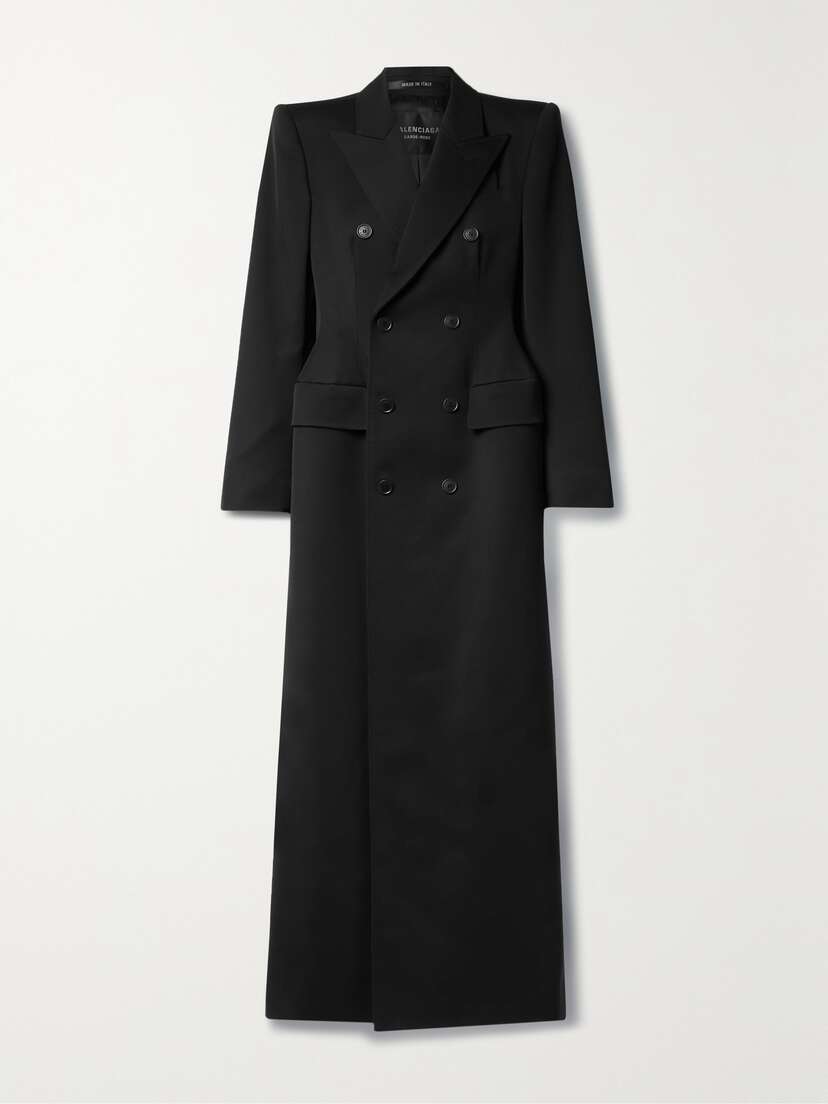 Balenciaga Hourglass Double-breasted Wool-twill Coat
