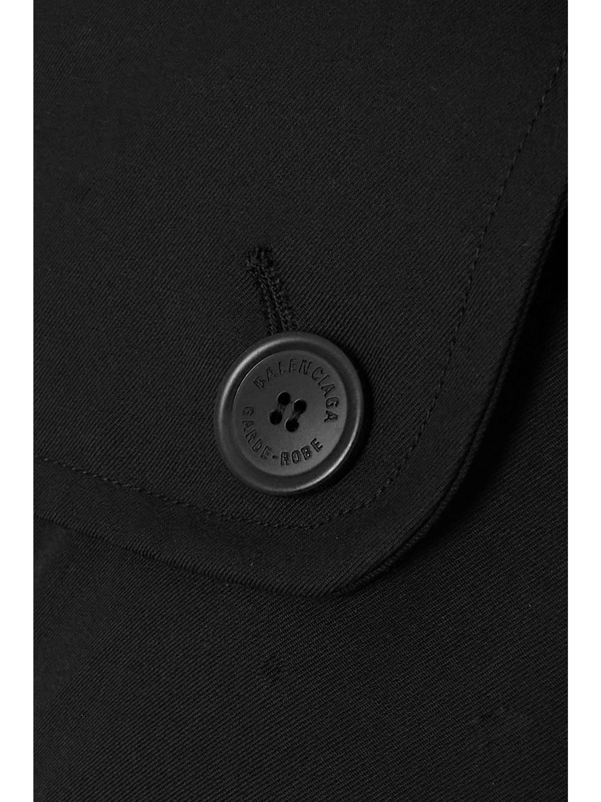 BALENCIAGA Hourglass oversized double-breasted wool and cotton-blend trench coat