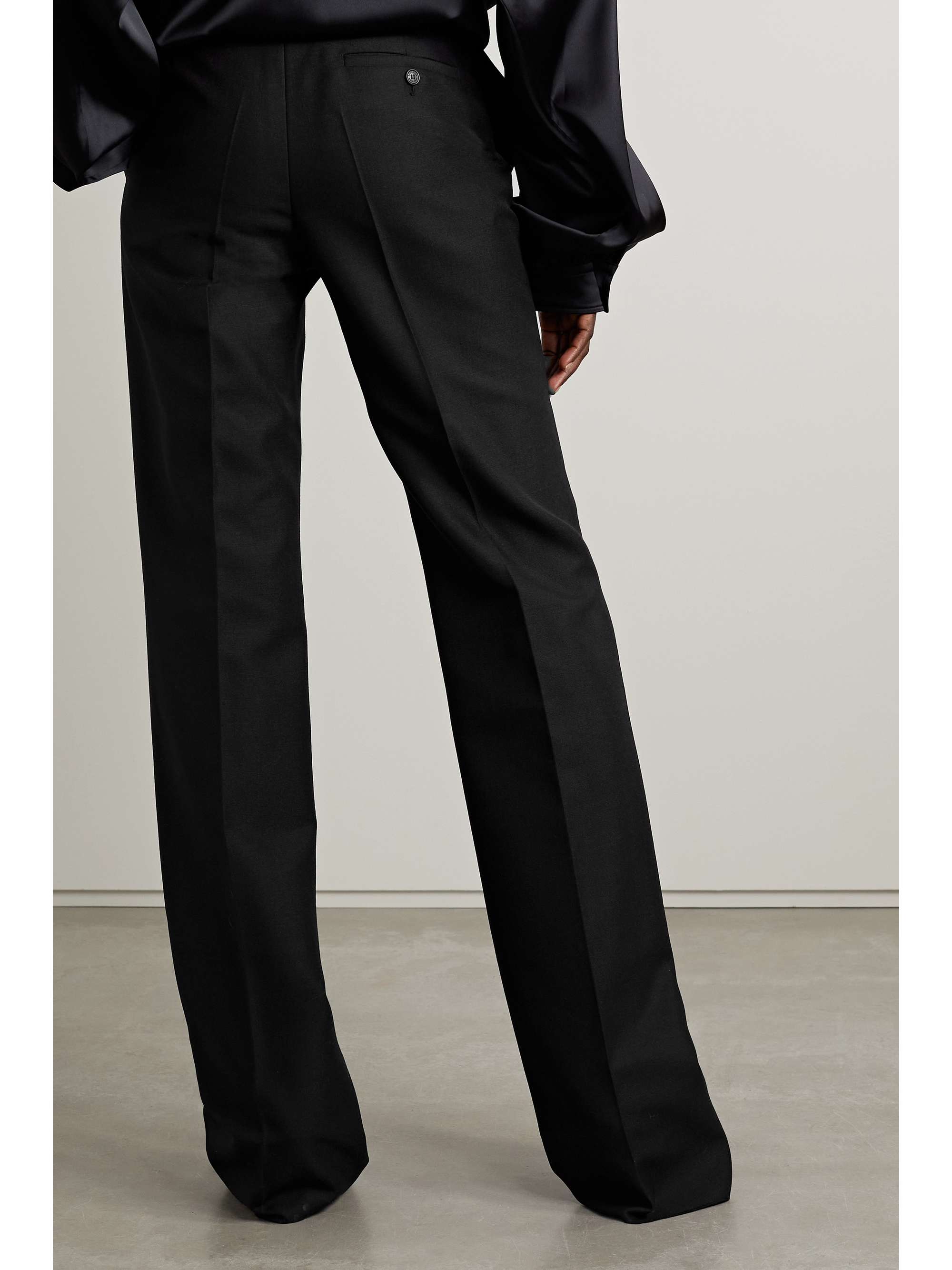 BALENCIAGA Wool and mohair-blend wide-leg pants | NET-A-PORTER