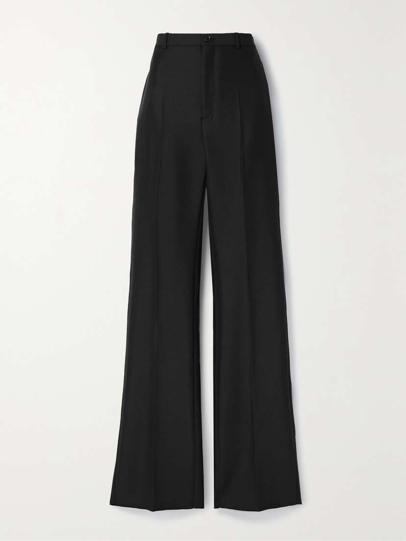 Balenciaga Wool And Mohair-blend Wide-leg Pants