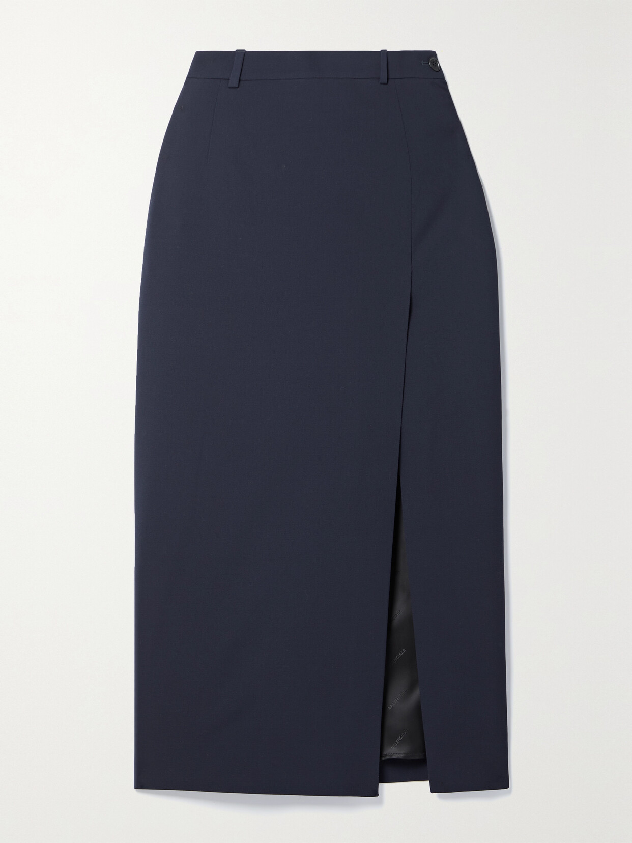 Balenciaga Wool-blend Midi Skirt In Blue