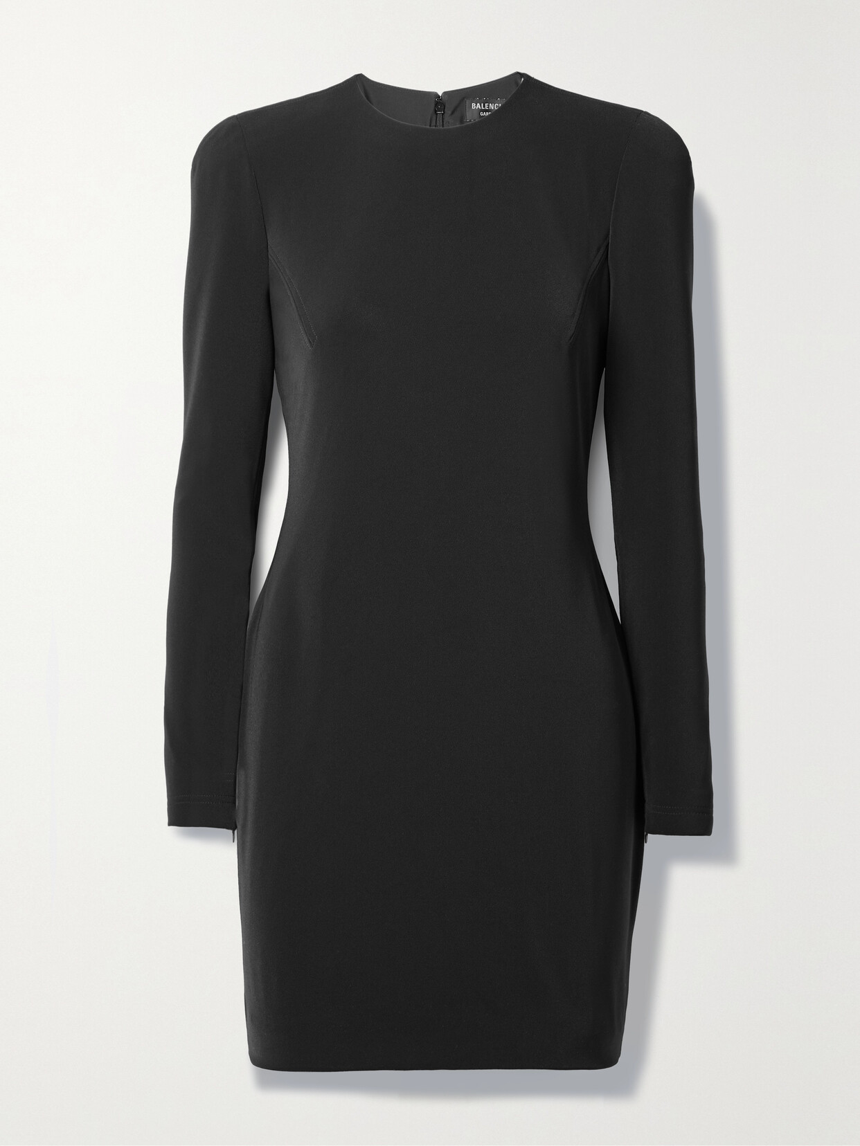 Shop Balenciaga Crepe Mini Dress In Black