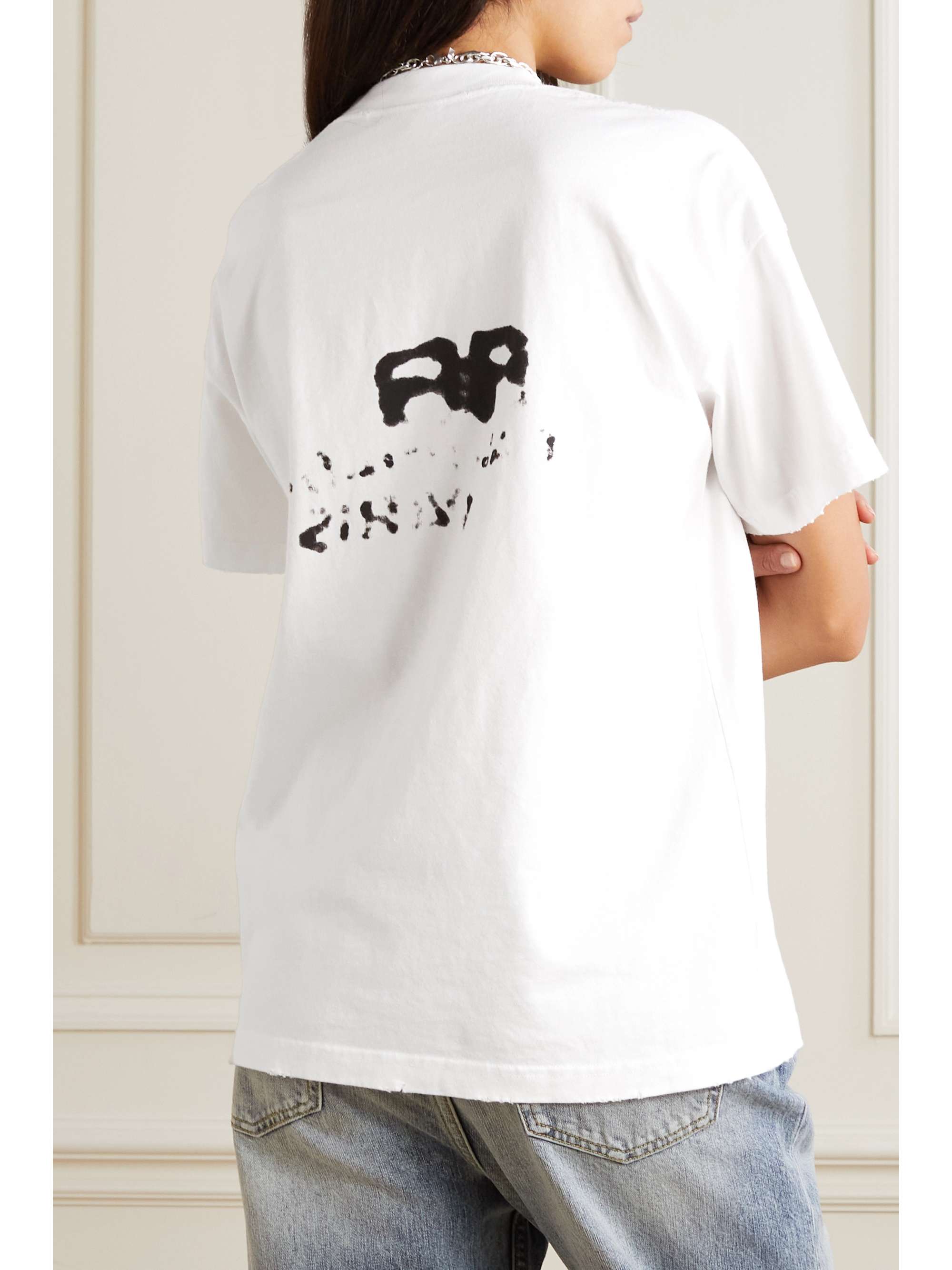 BALENCIAGA Printed cotton-jersey T-shirt