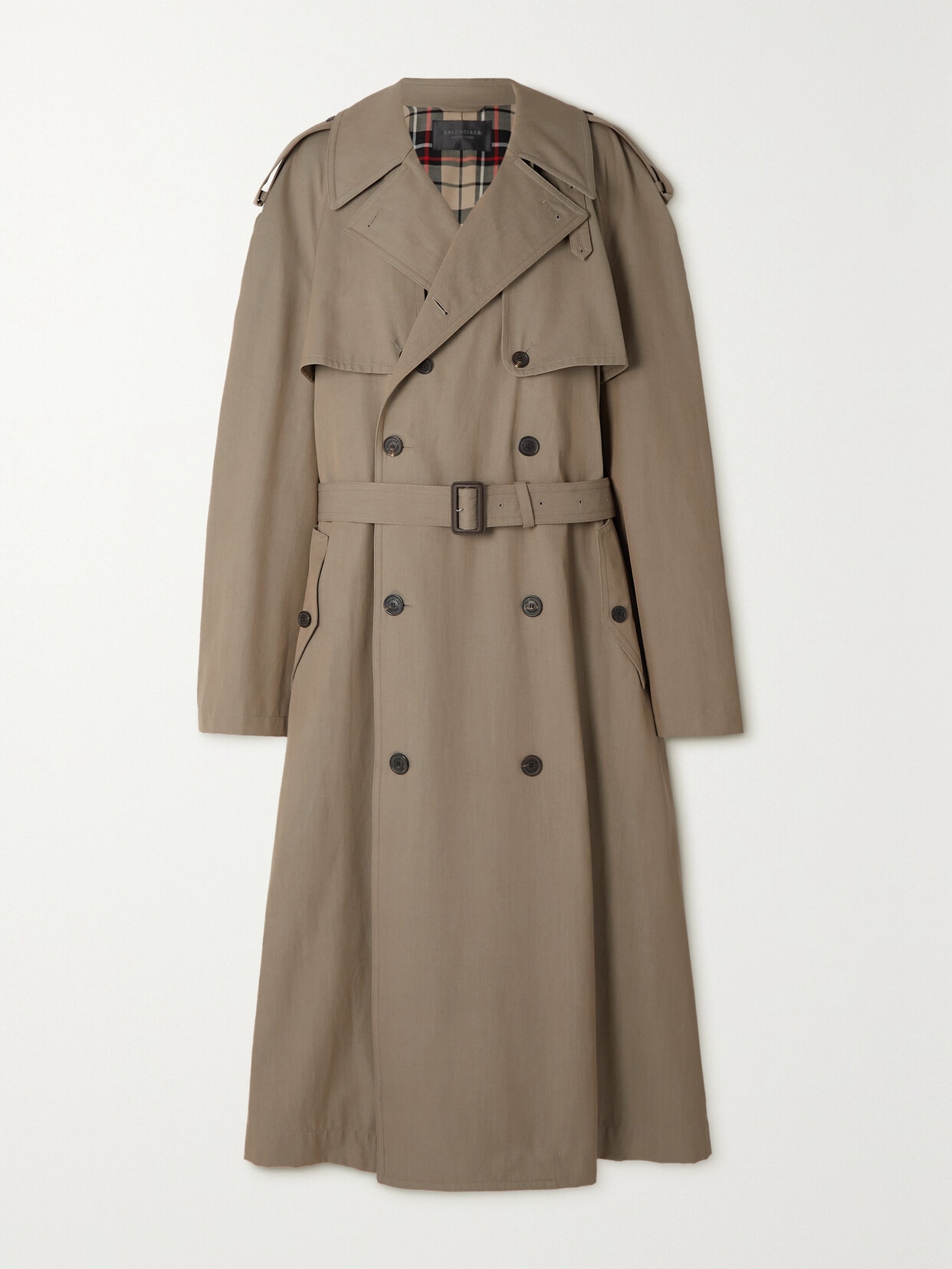 Balenciaga - Wool And Cotton-blend Trench Coat - Neutrals