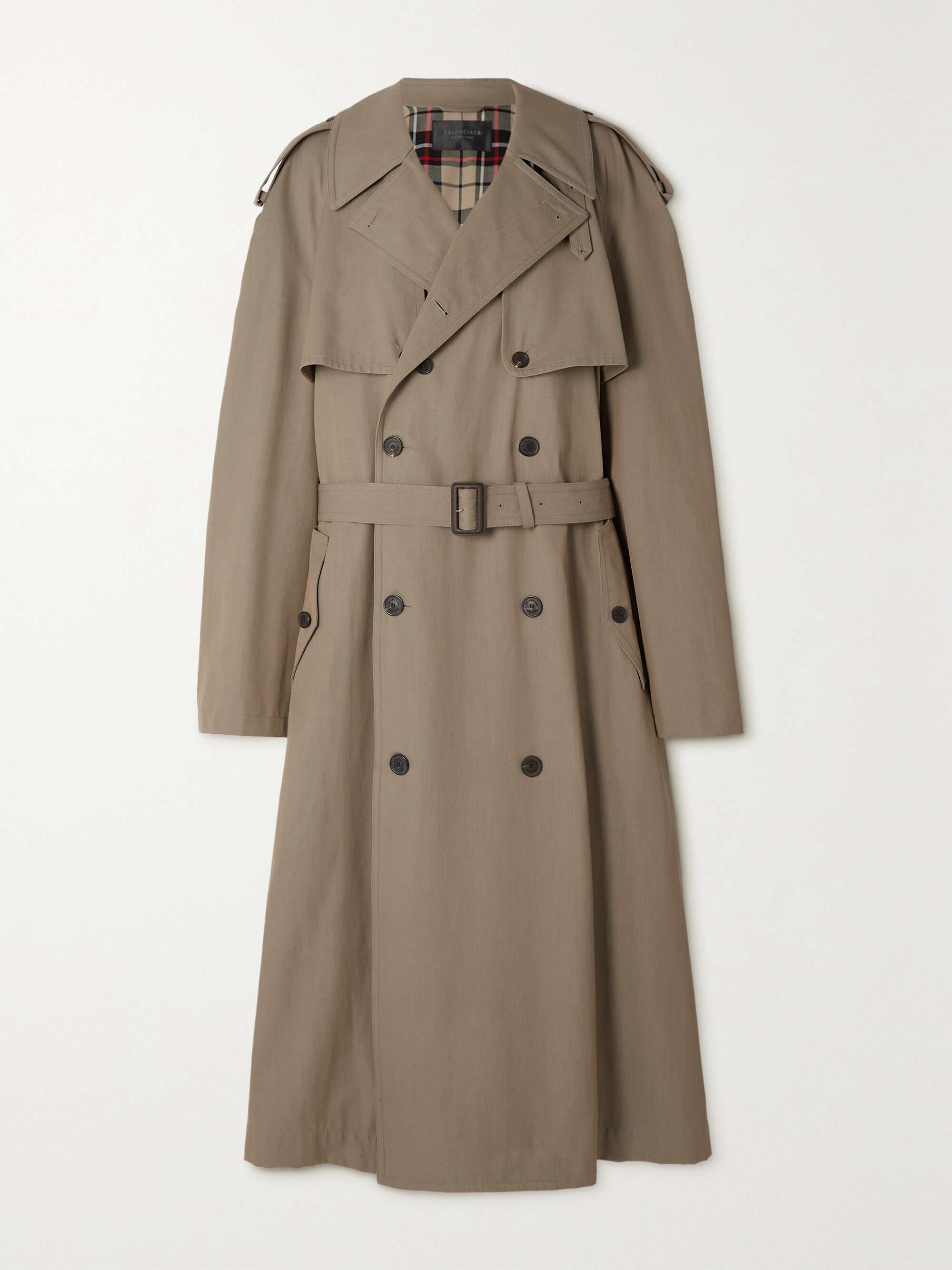 BALENCIAGA Wool and cotton-blend trench coat | NET-A-PORTER