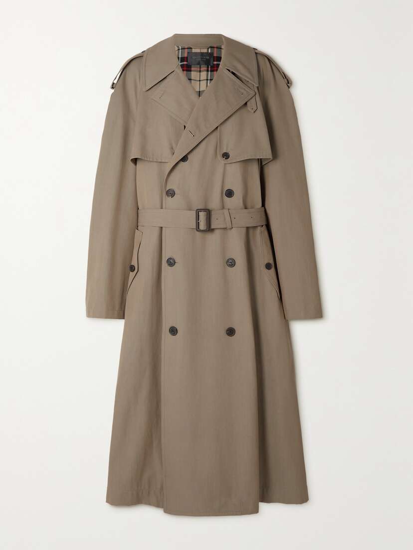 Balenciaga Wool And Cotton-blend Trench Coat