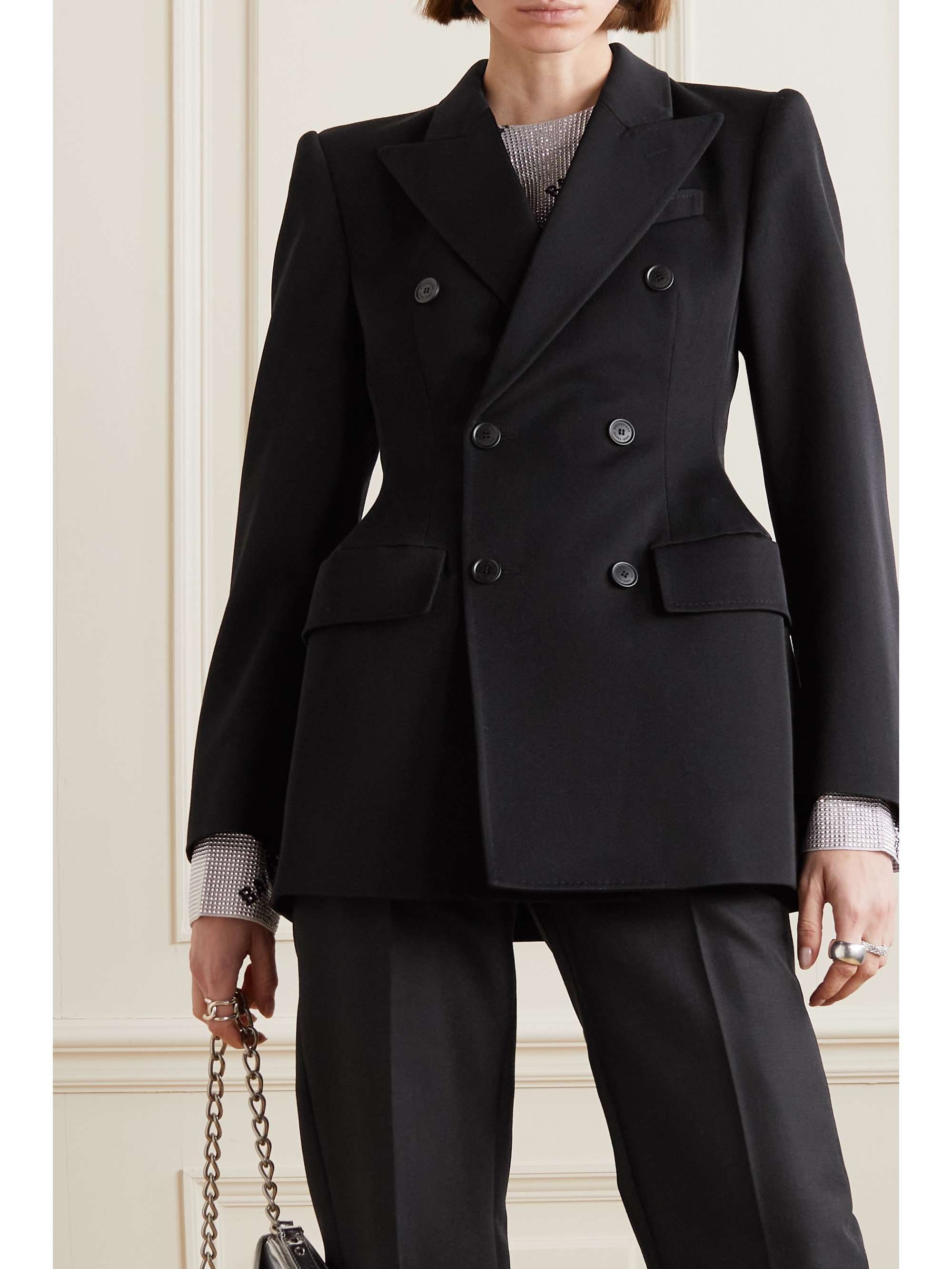 BALENCIAGA Hourglass double-breasted wool jacket | NET-A-PORTER