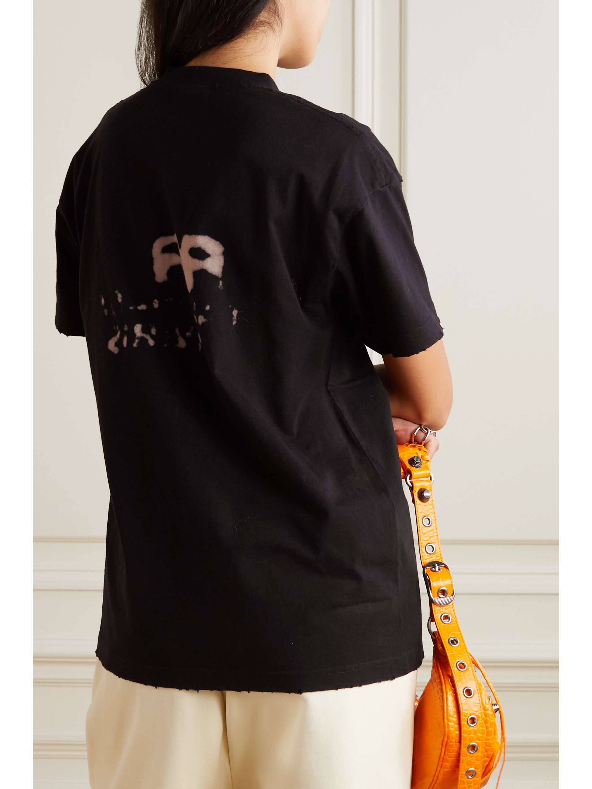 BALENCIAGA Printed cotton-jersey T-shirt