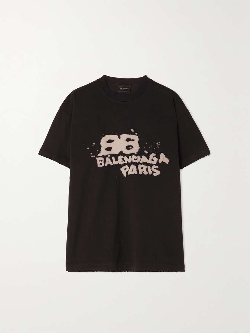 Balenciaga Printed Cotton-jersey T-shirt