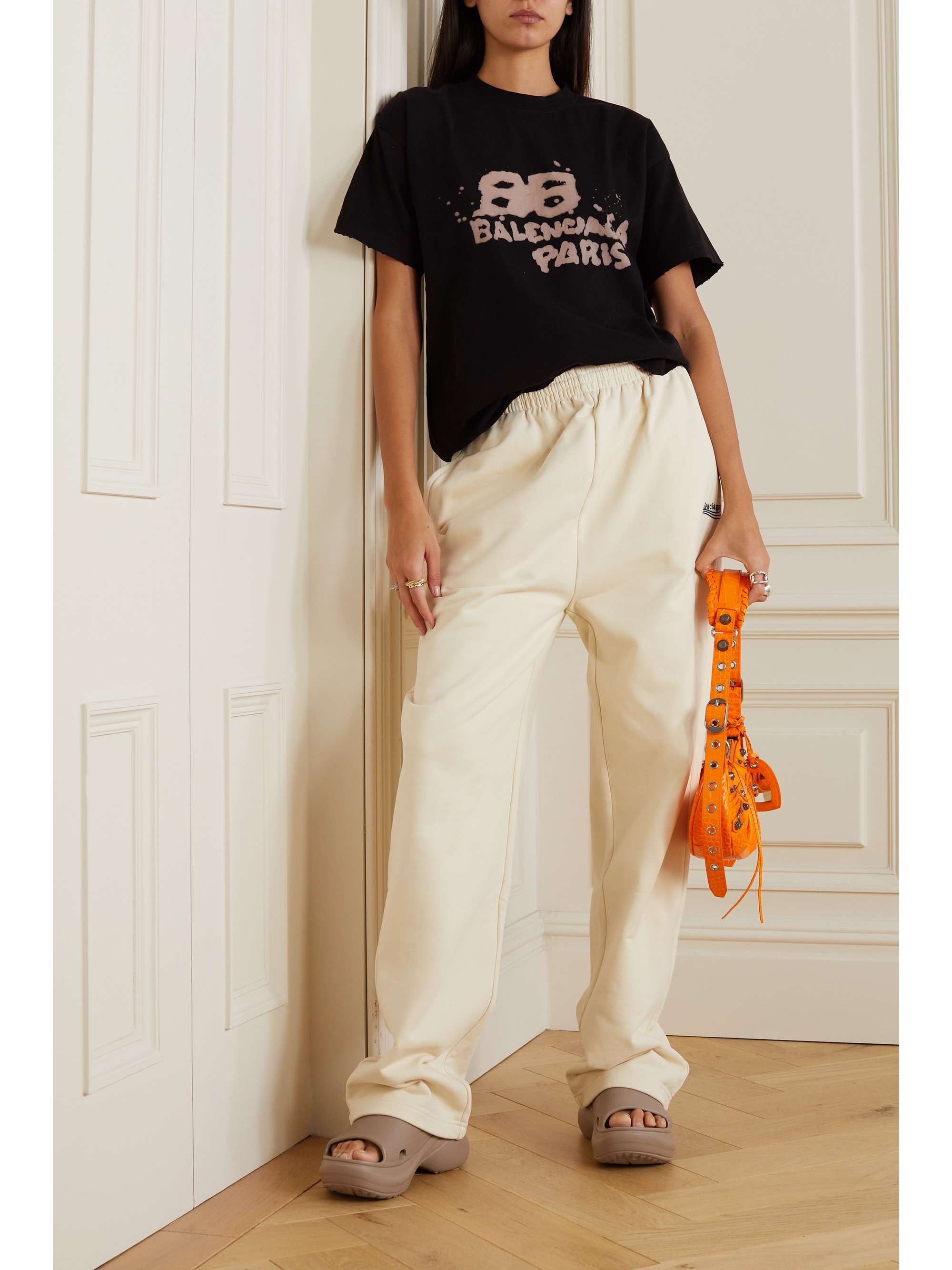BALENCIAGA Printed cotton-jersey T-shirt