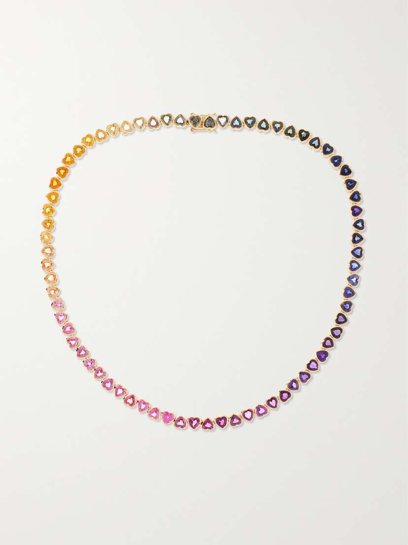 Emily P. Wheeler I Heart Rainbows 18-karat Gold Sapphire Necklace
