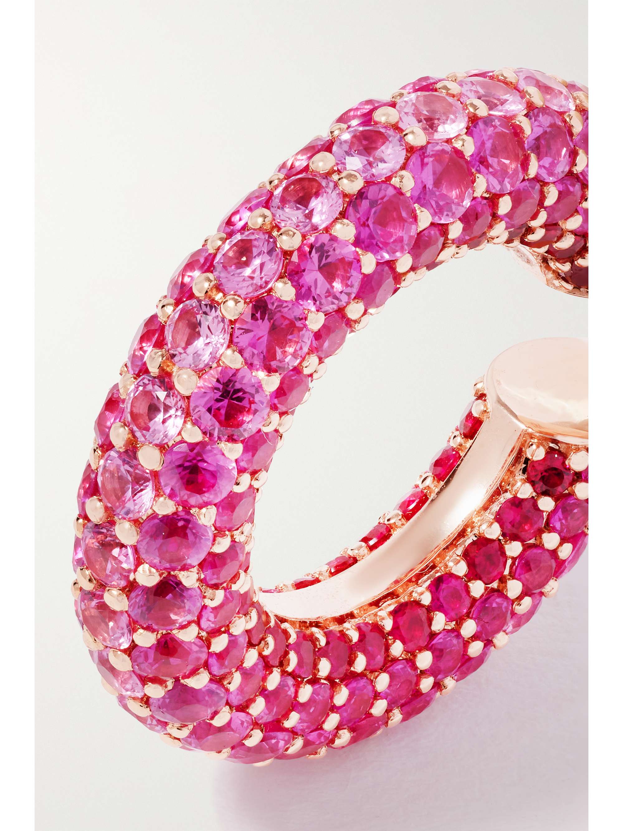 EMILY P. WHEELER + NET SUSTAIN Flamingo ombré 18-karat recycled rose gold, sapphire and ruby ear cuff