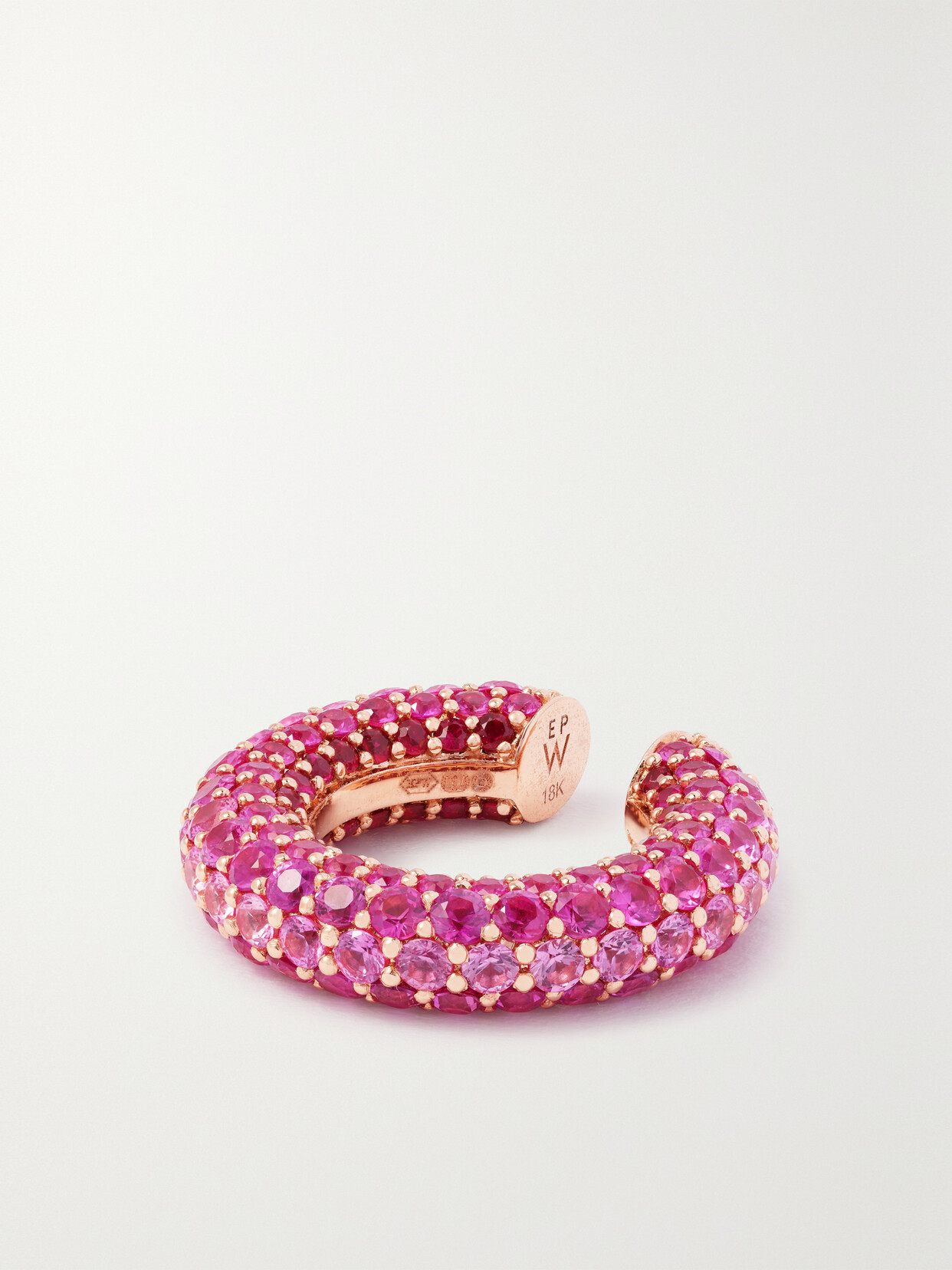 Emily P. Wheeler - + Net Sustain Flamingo Ombré 18-karat Recycled Rose Gold, Sapphire And Ruby Ear Cuff - One size
