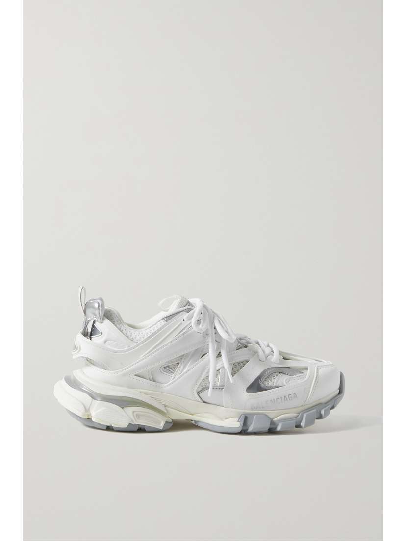 Balenciaga Track Leather-trimmed Mesh And Rubber Sneakers