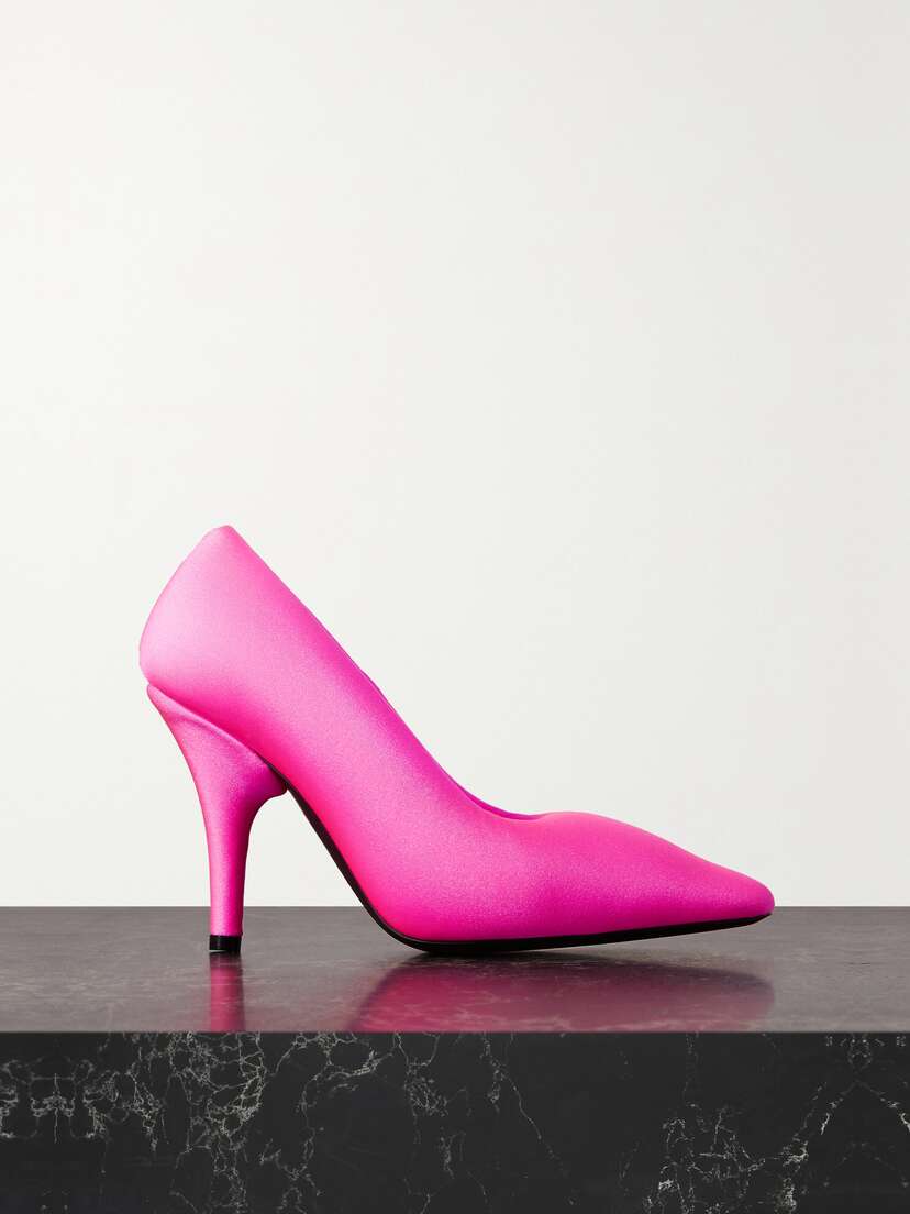 Balenciaga Xl Padded Satin Pumps