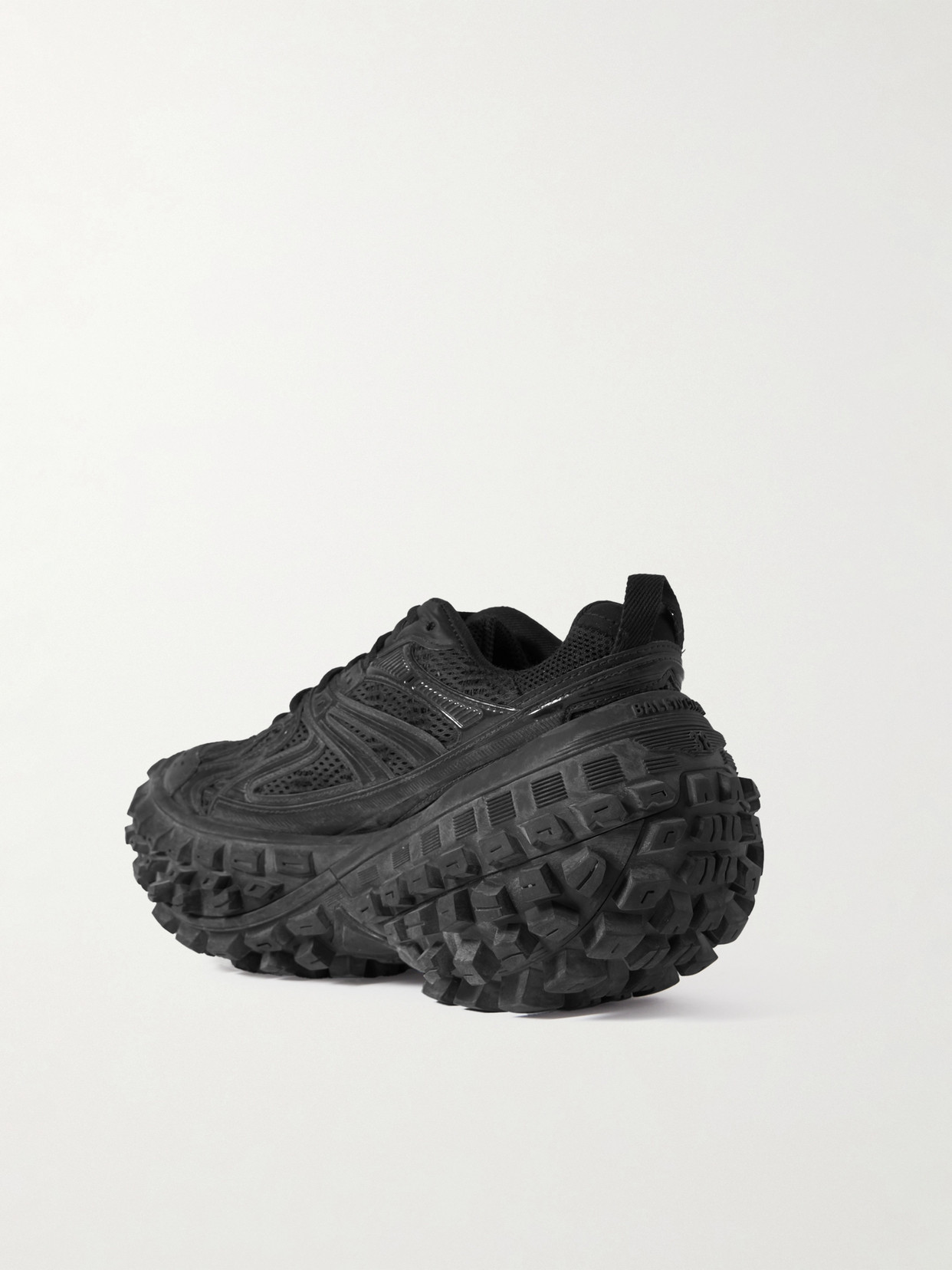 Shop Balenciaga Bouncer Mesh And Rubber Platform Sneakers In Black