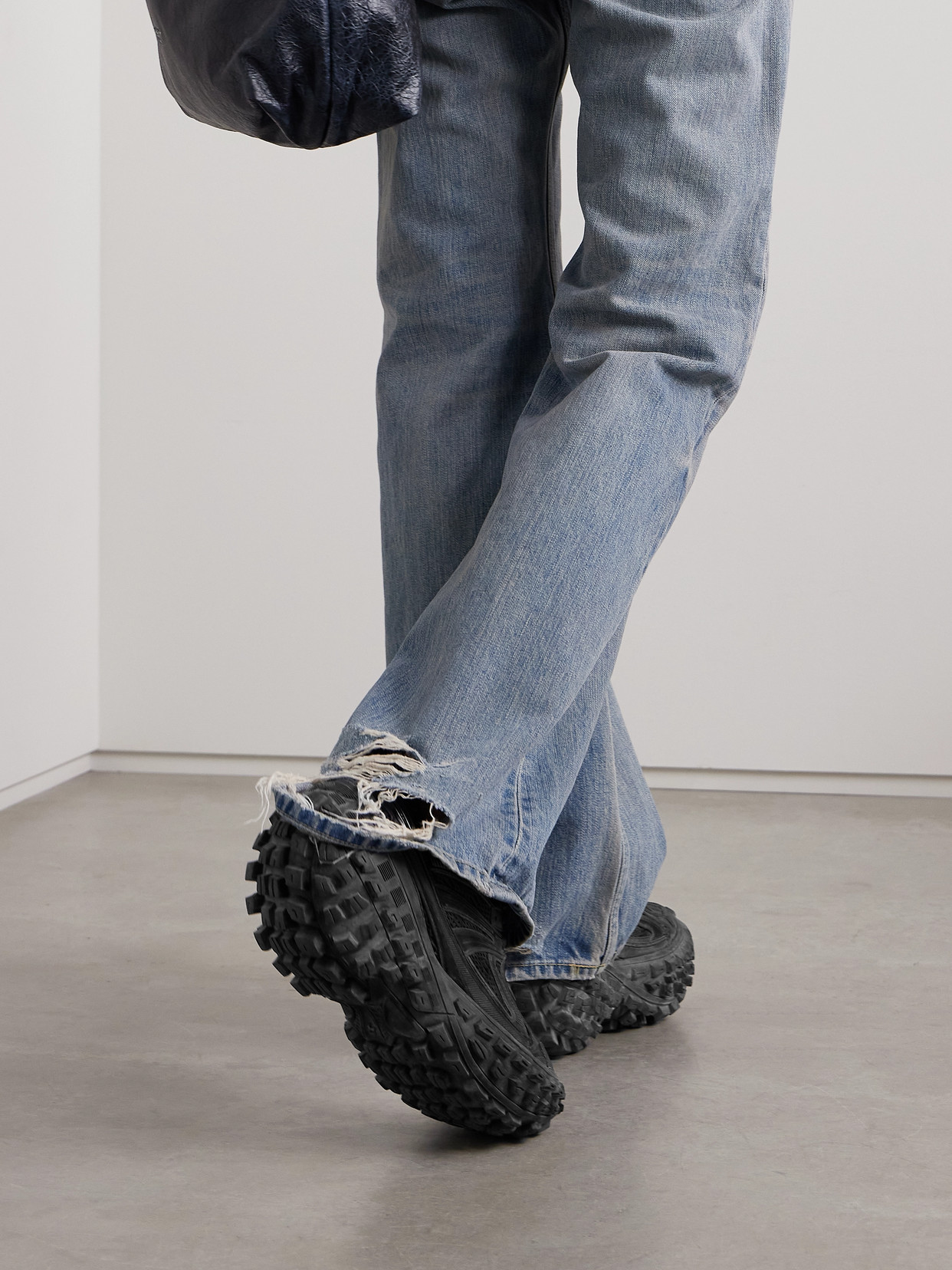 Bouncer Mesh And Rubber Platform Sneakers