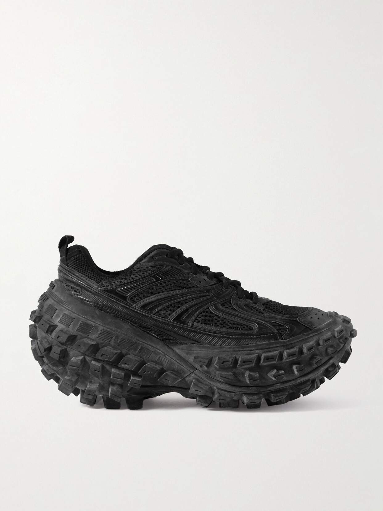 Balenciaga - Bouncer Mesh And Rubber Platform Sneakers - Black