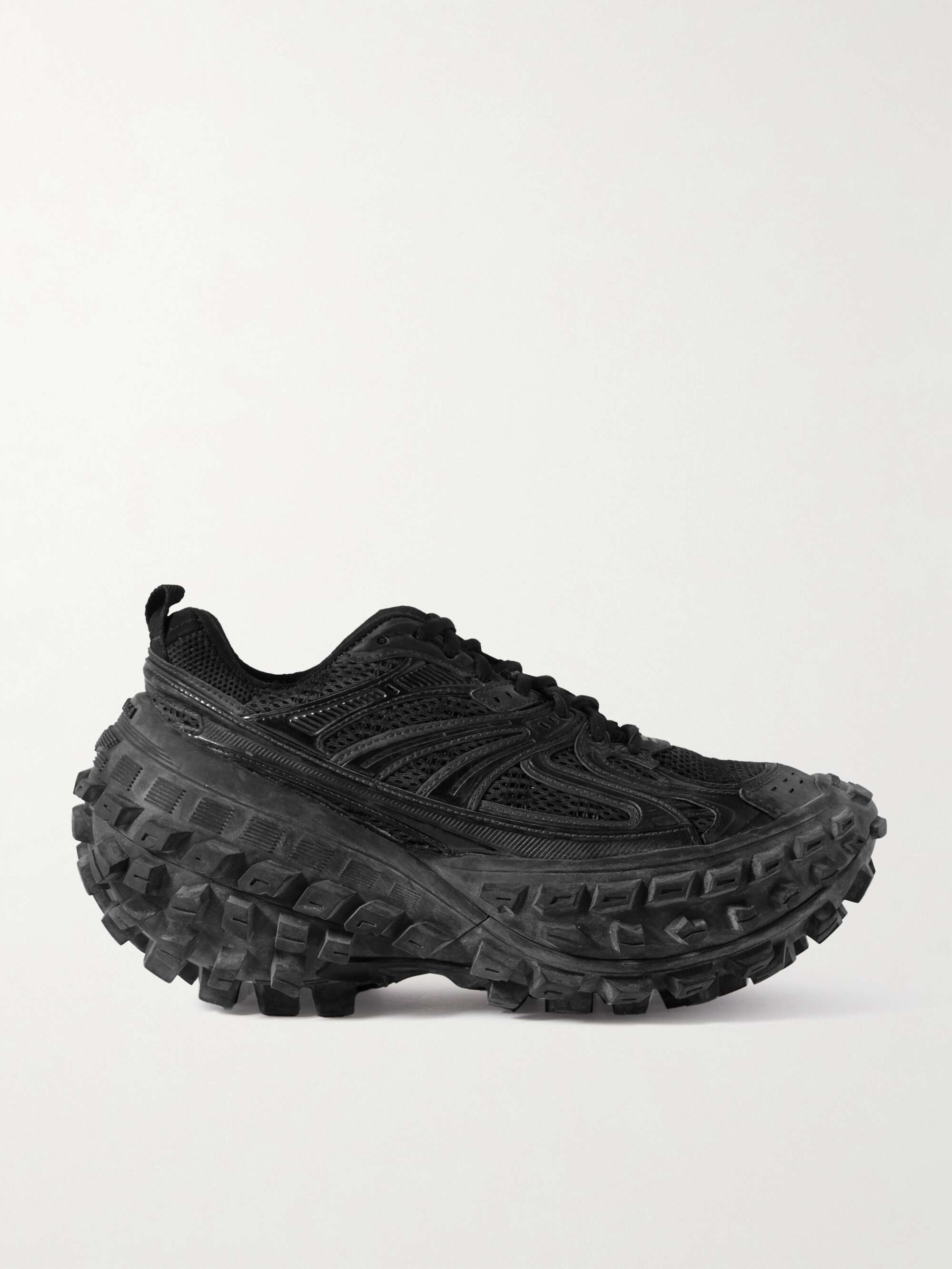 BALENCIAGA Bouncer mesh and rubber platform sneakers | NET-A-PORTER