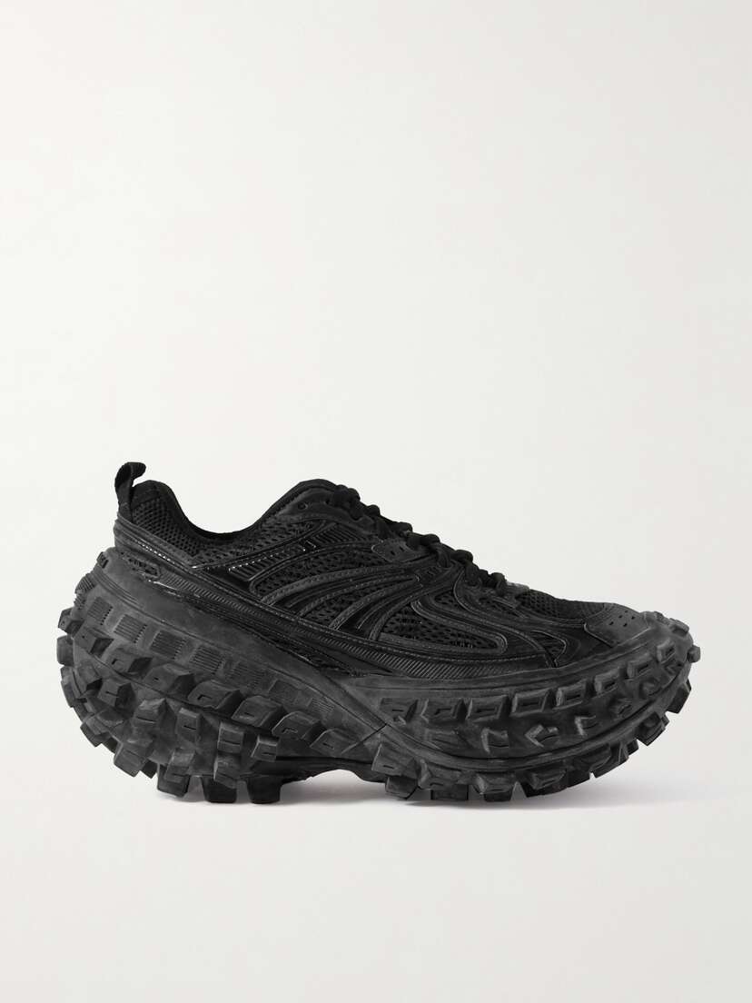 Balenciaga Bouncer Mesh And Rubber Platform Sneakers