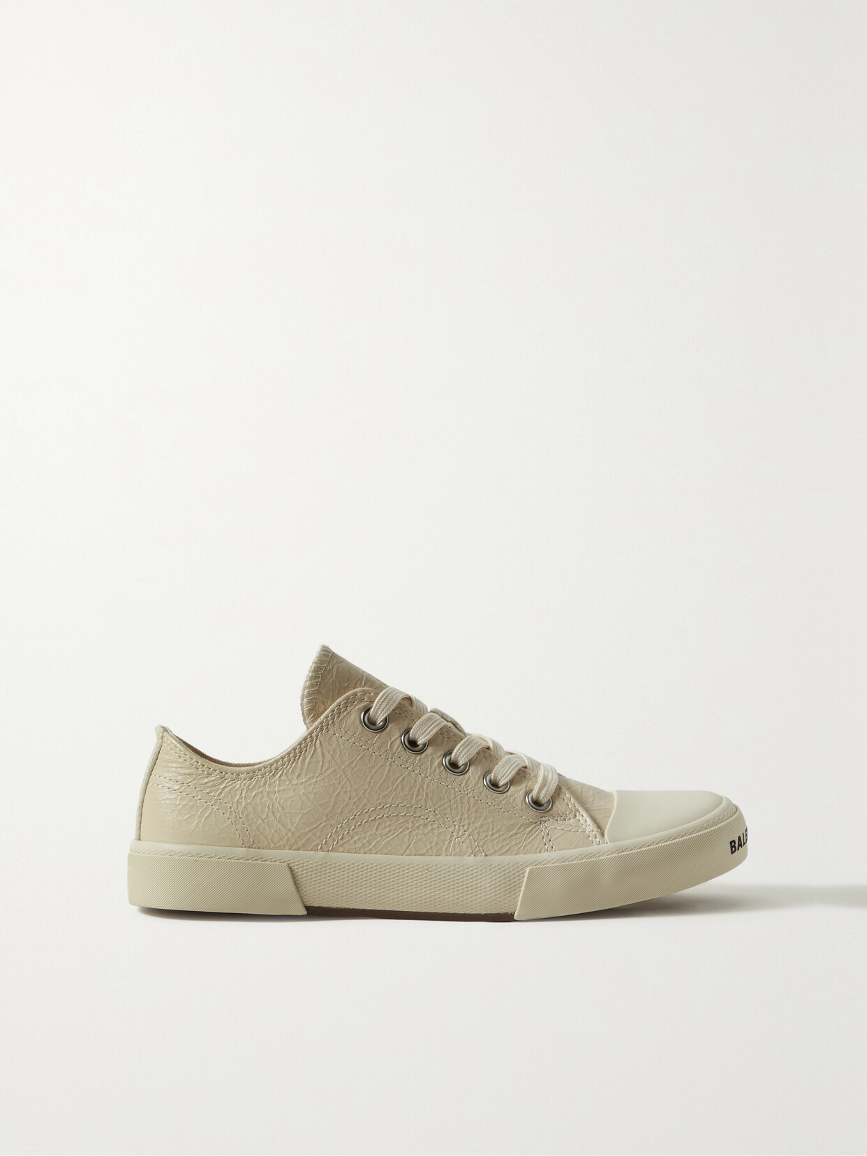 Balenciaga - Paris Textured-leather Sneakers - Cream