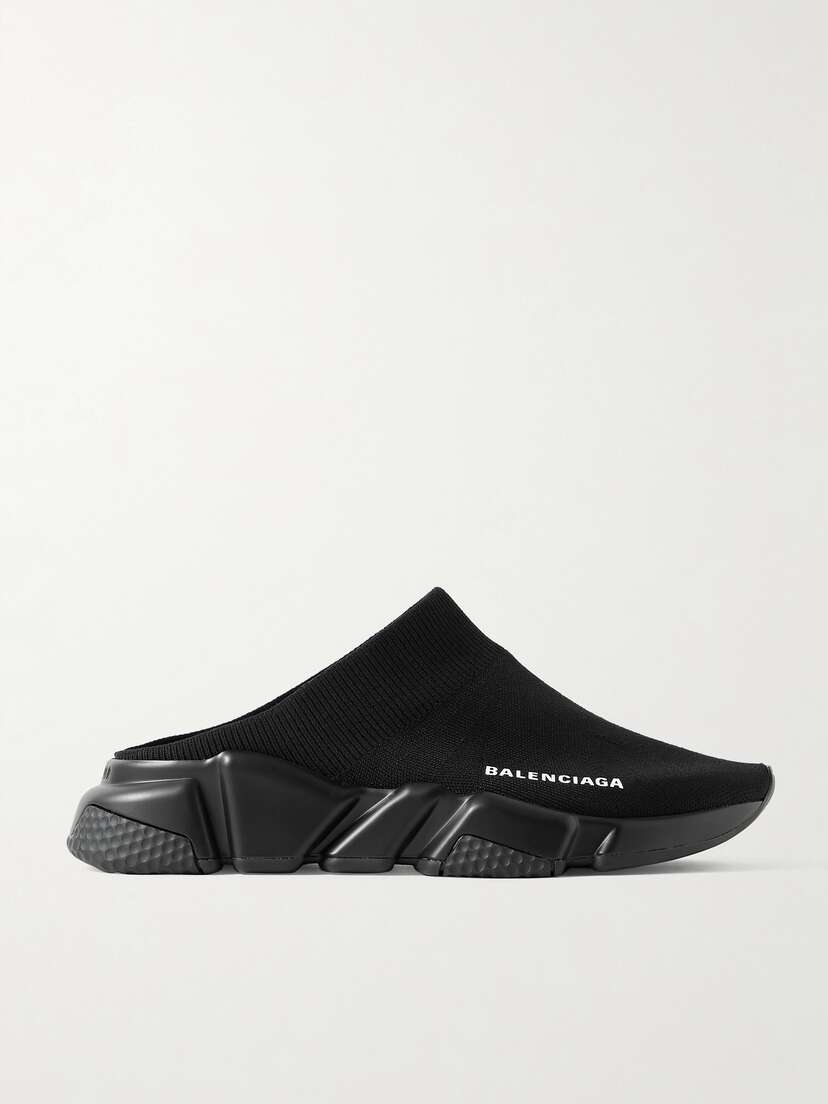 Balenciaga Speed Printed Recycled-knit Mules