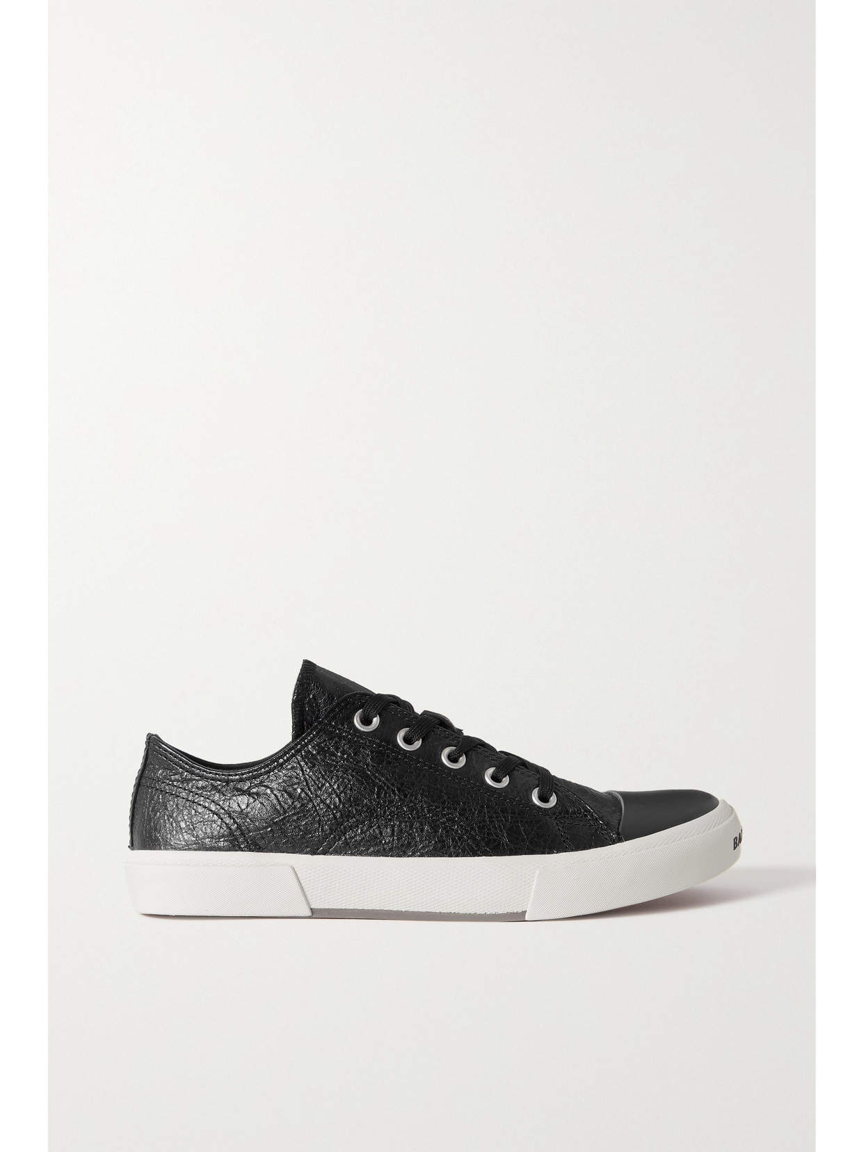 Balenciaga - Paris Textured-leather Sneakers - Black