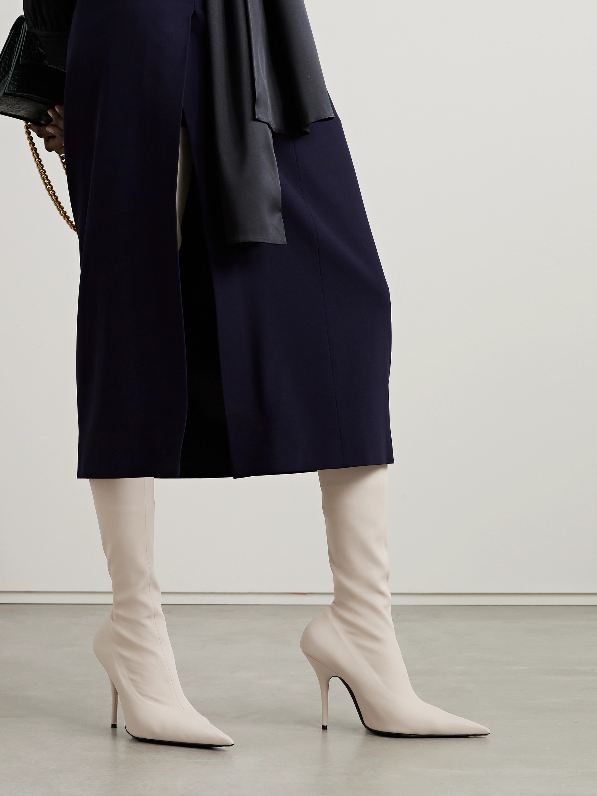 Balenciaga Knife stretch-knit over-the-knee boots