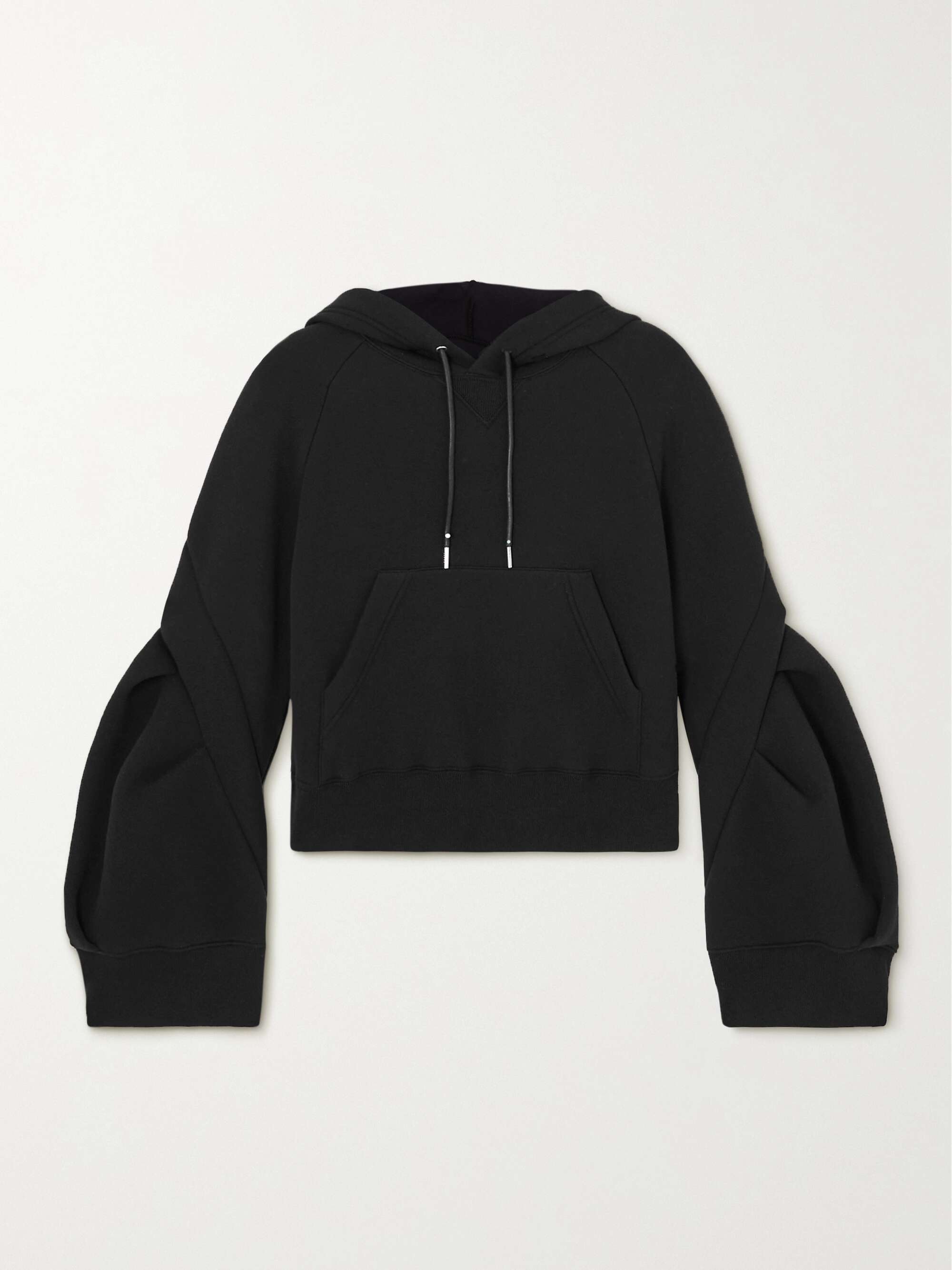 SACAI Cottonblend jersey hoodie NETAPORTER