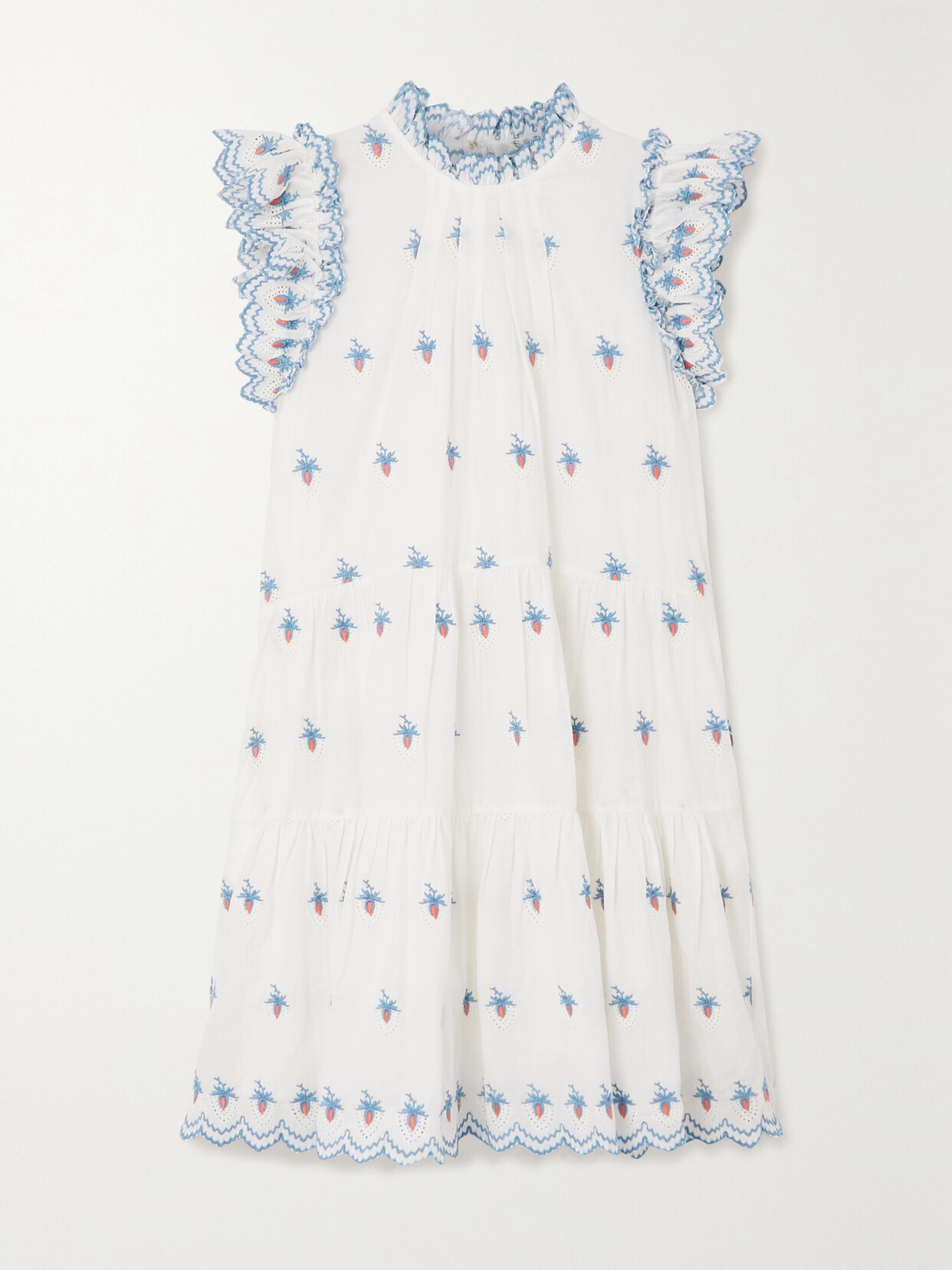 Sea - Renee Embroidered Broderie Anglaise Cotton Dress - Off-white