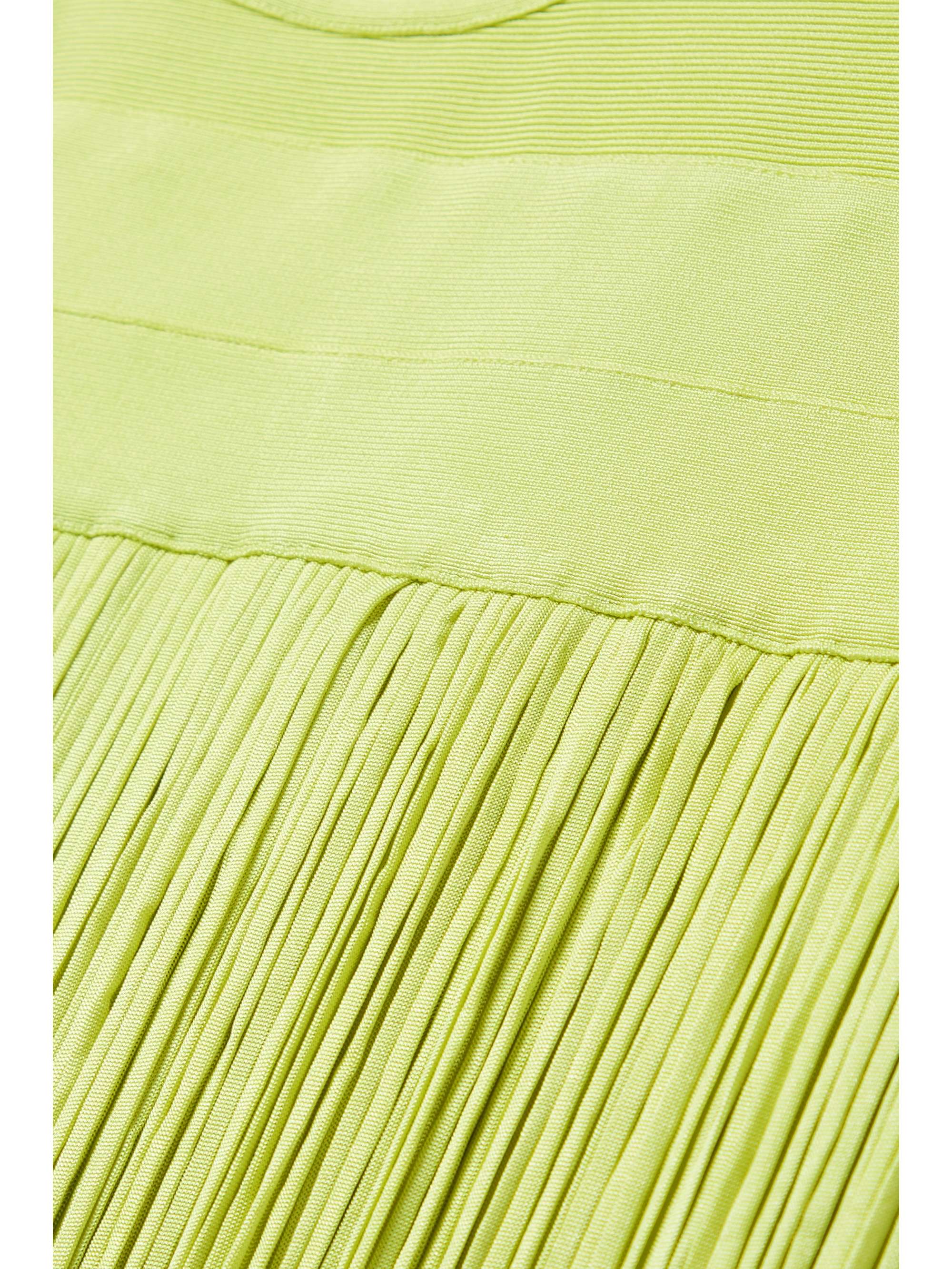 HERVÉ LÉGER Fringed recycled-bandage mini dress