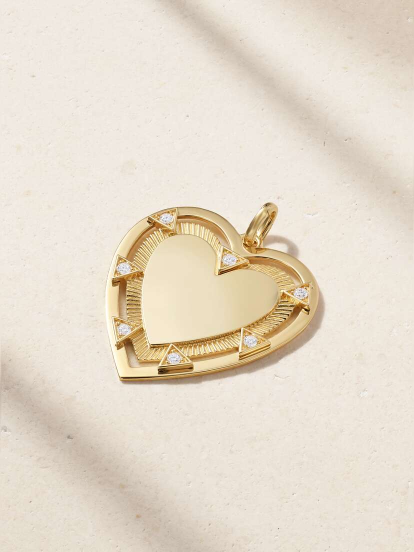 Foundrae True Love 18-karat Gold Diamond Pendant