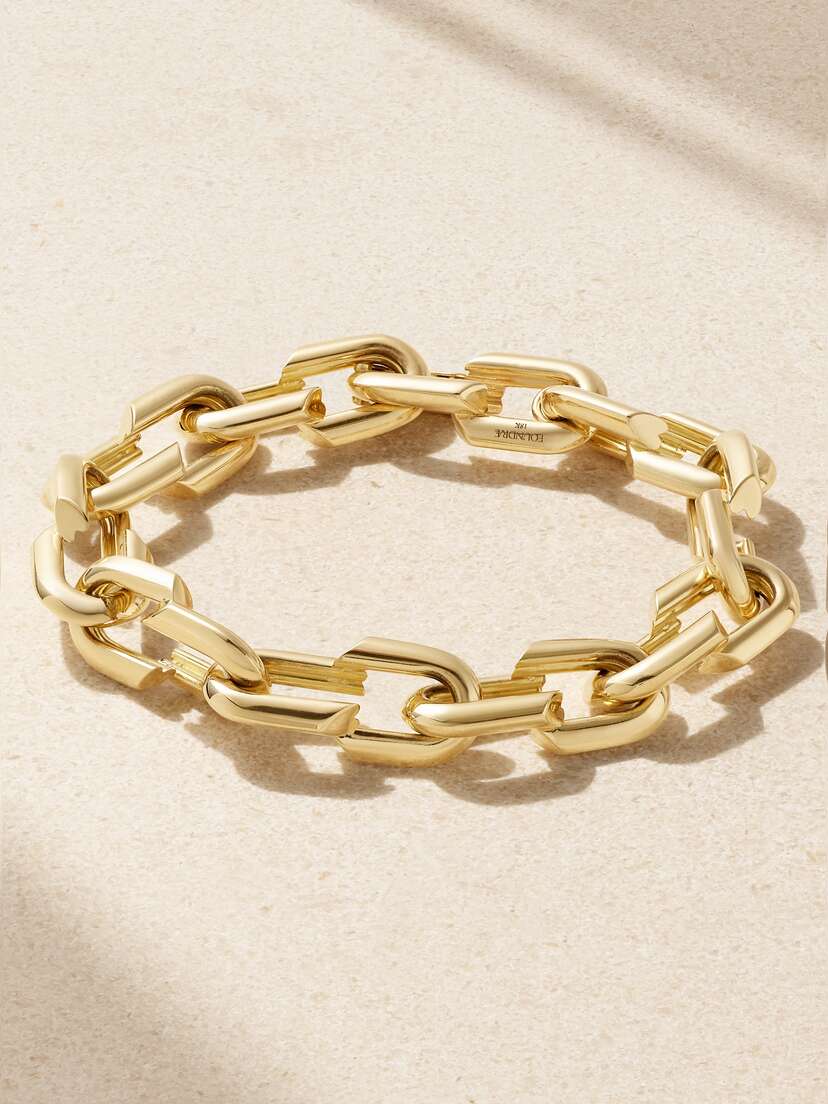 Foundrae Medium Strong Hearts 18-karat Gold Bracelet