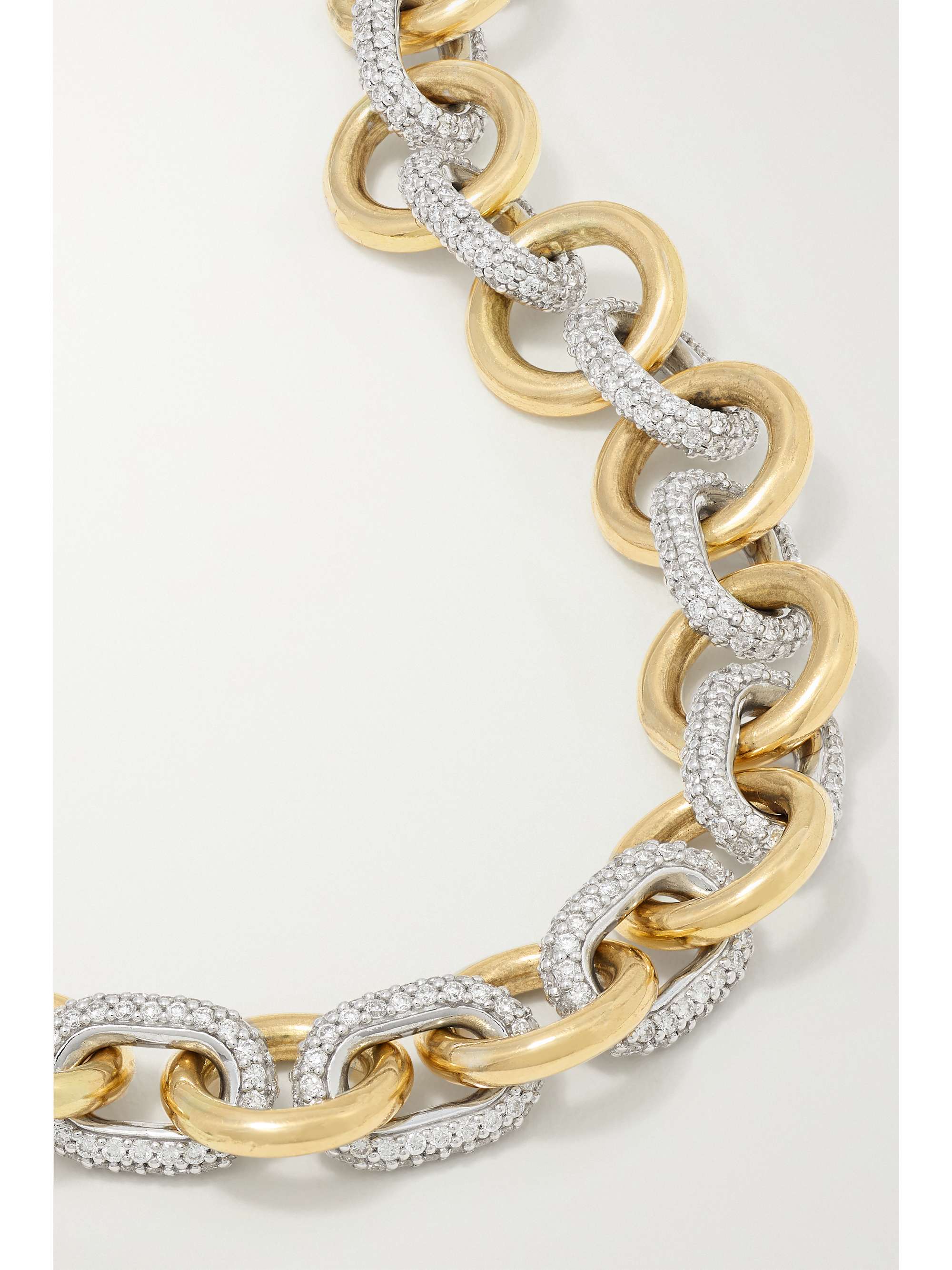FOUNDRAE 18-karat white and yellow gold diamond necklace