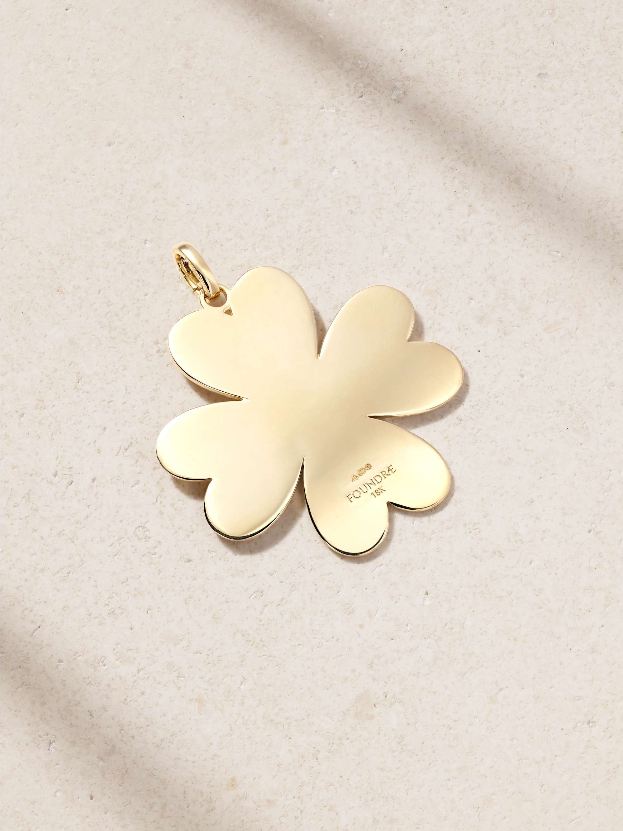 FOUNDRAE Four Heart Clover 18-karat gold diamond necklace