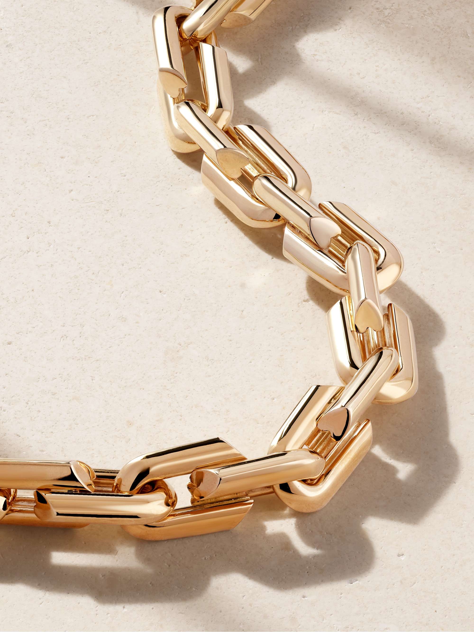 FOUNDRAE Oversized Strong Hearts 18-karat gold necklace