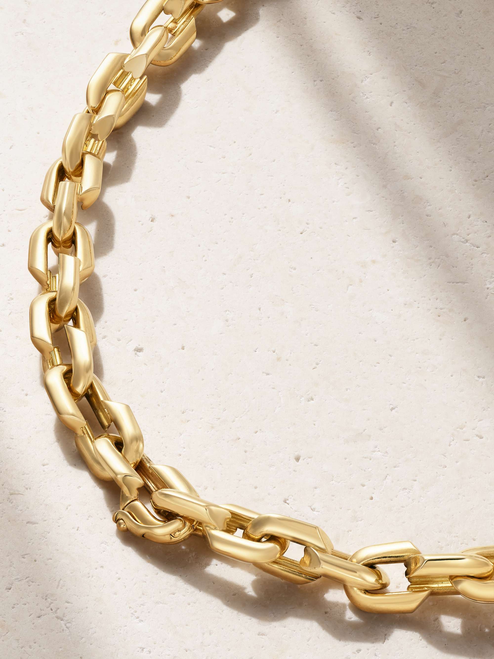 FOUNDRAE Small Strong Hearts 18-karat gold necklace
