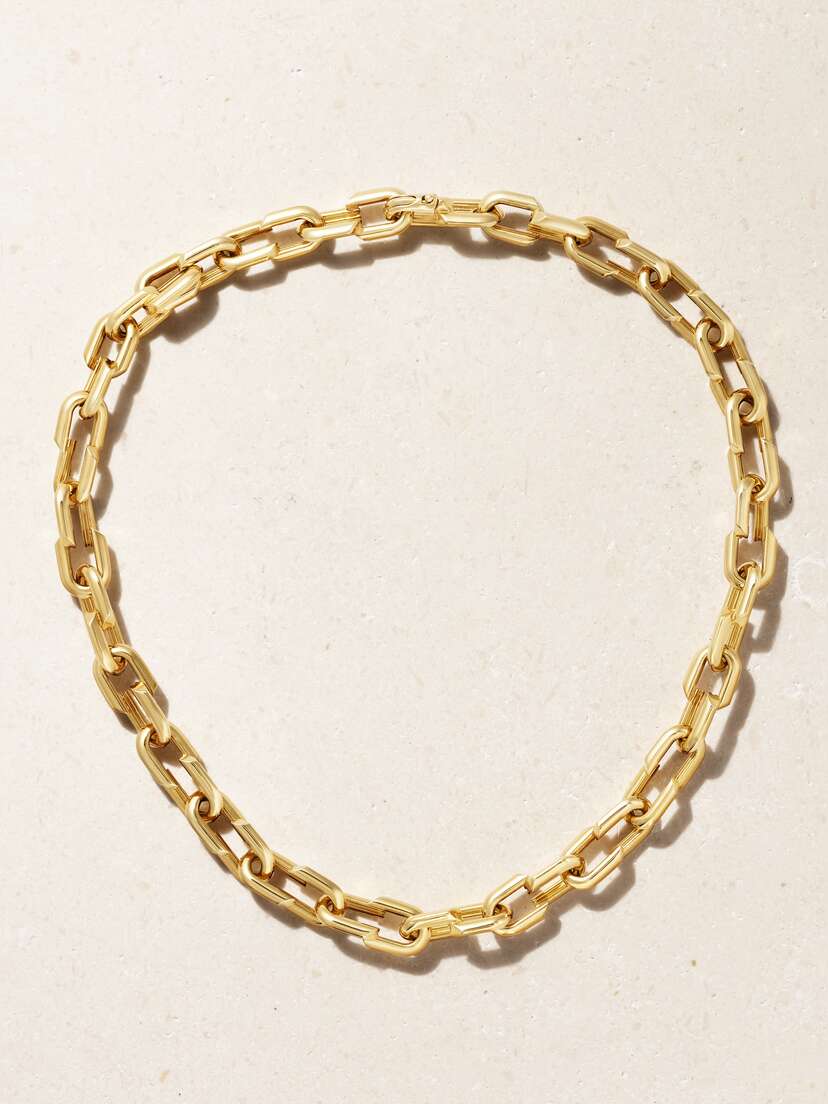 Foundrae Medium Strong Hearts 18-karat Gold Necklace