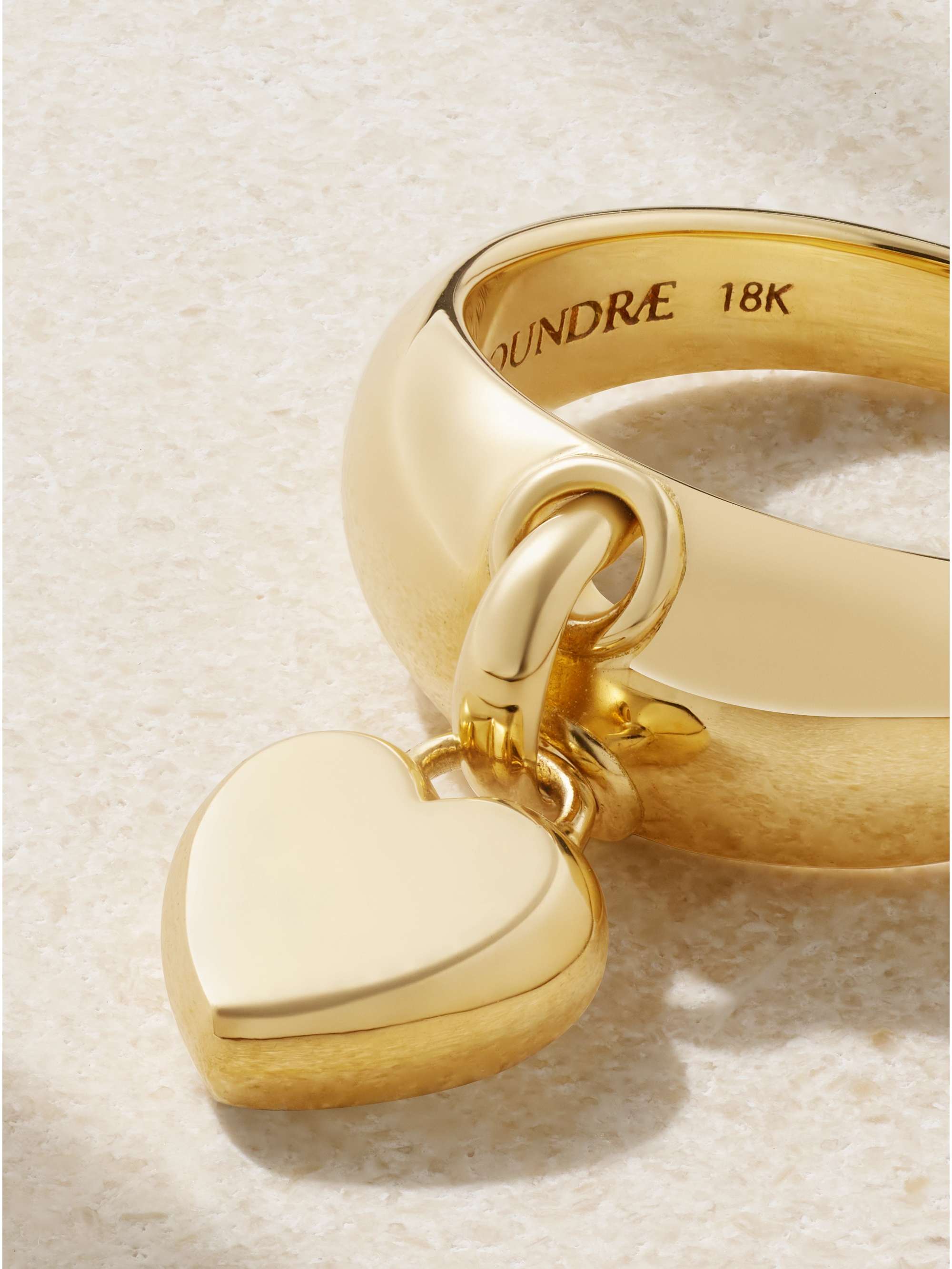 FOUNDRAE Small Heart Ingot 18-karat gold ring