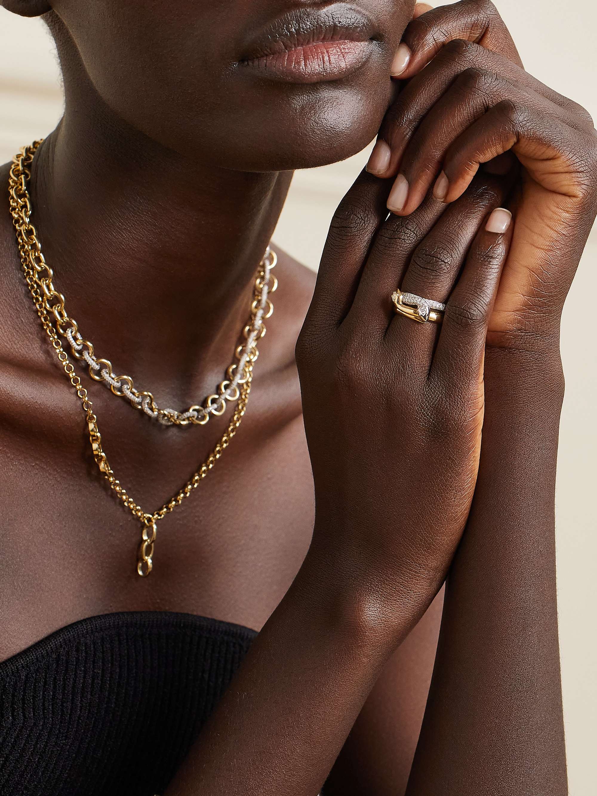 FOUNDRAE Wholeness 18-karat gold diamond ring