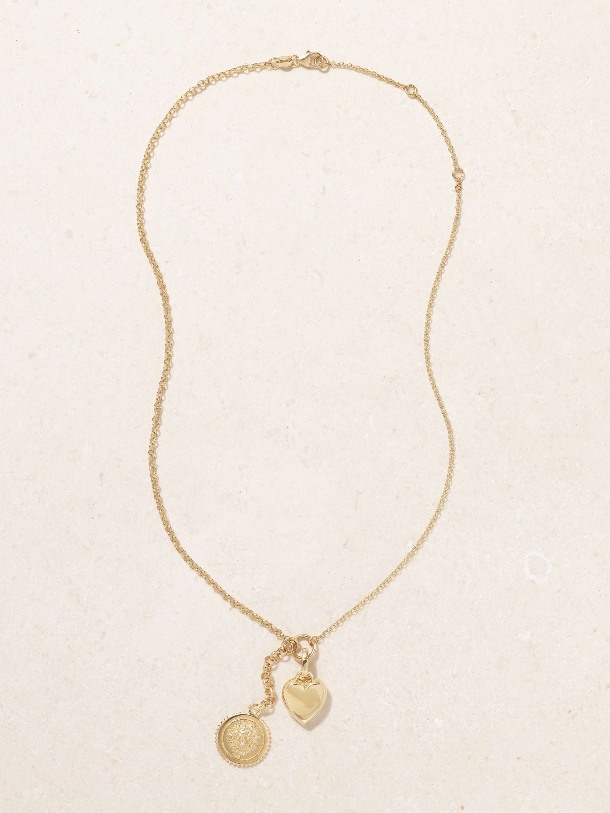 FOUNDRAE Strength + Love Story 18-karat gold diamond necklace