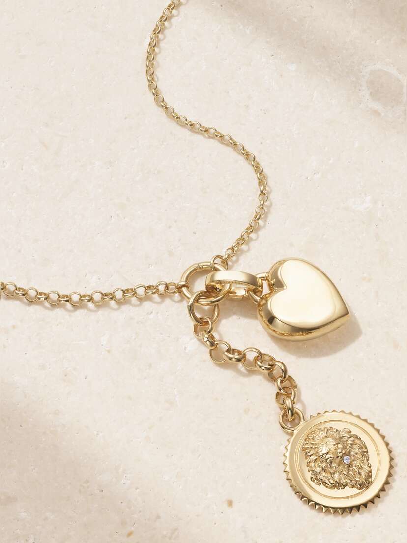 Foundrae True Love And Strength 18-karat Gold Diamond Necklace