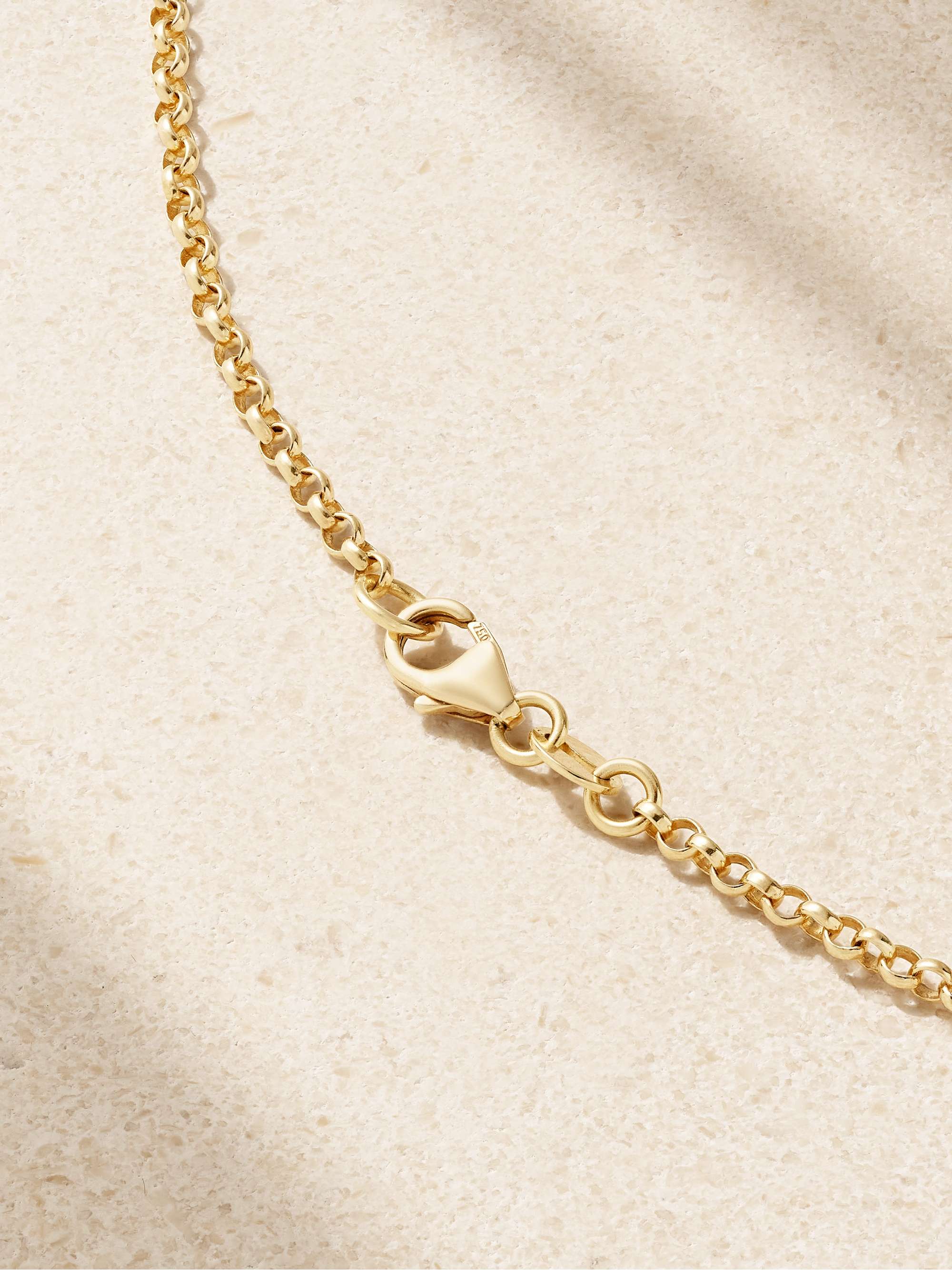 FOUNDRAE Gemstone Heart 18-karat gold topaz necklace